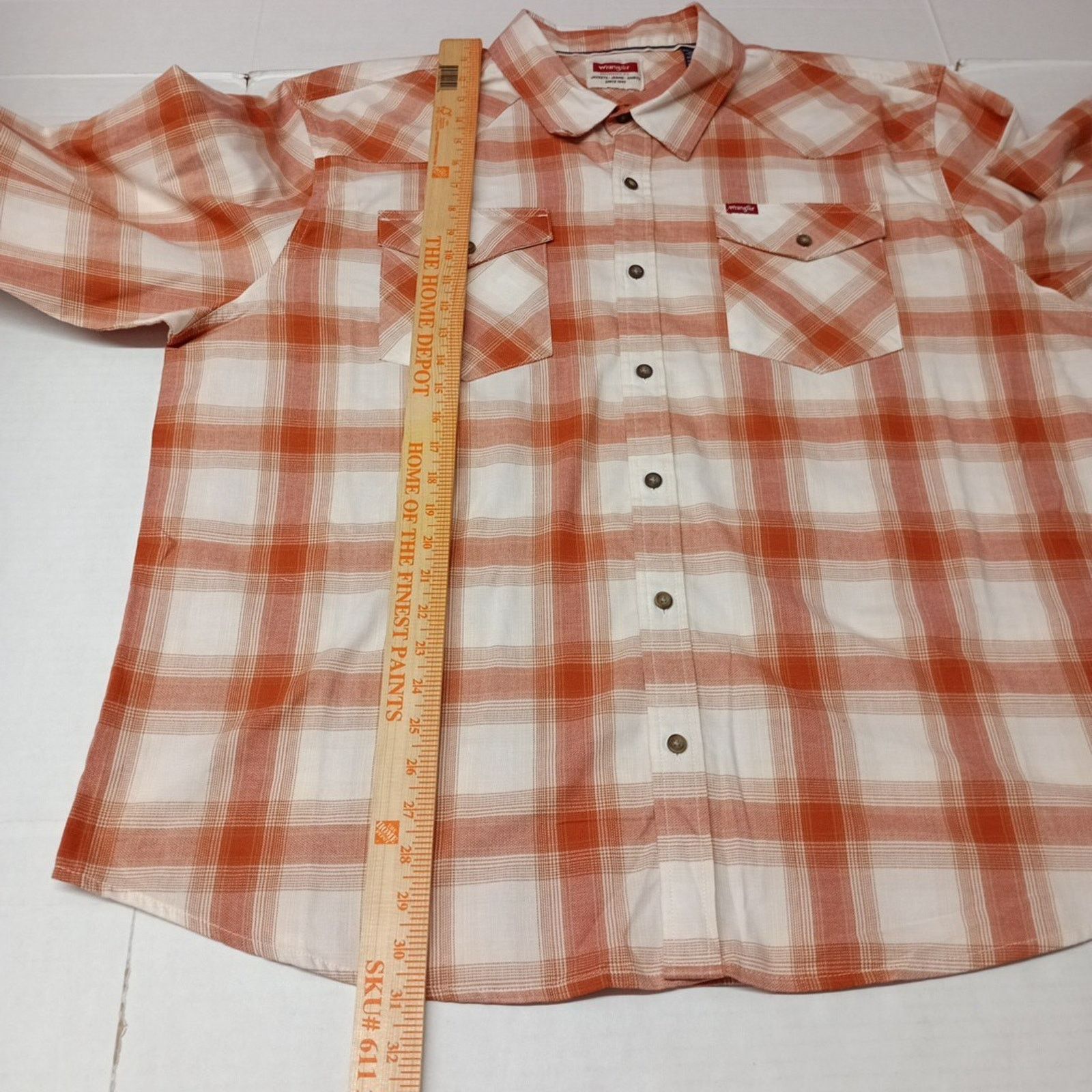 Wrangler Wrangler Cowboy Wash Shirt Men's 2XL Hazel Plaid Twill Woven Size US XXL / EU 58 / 5 - 6 Thumbnail