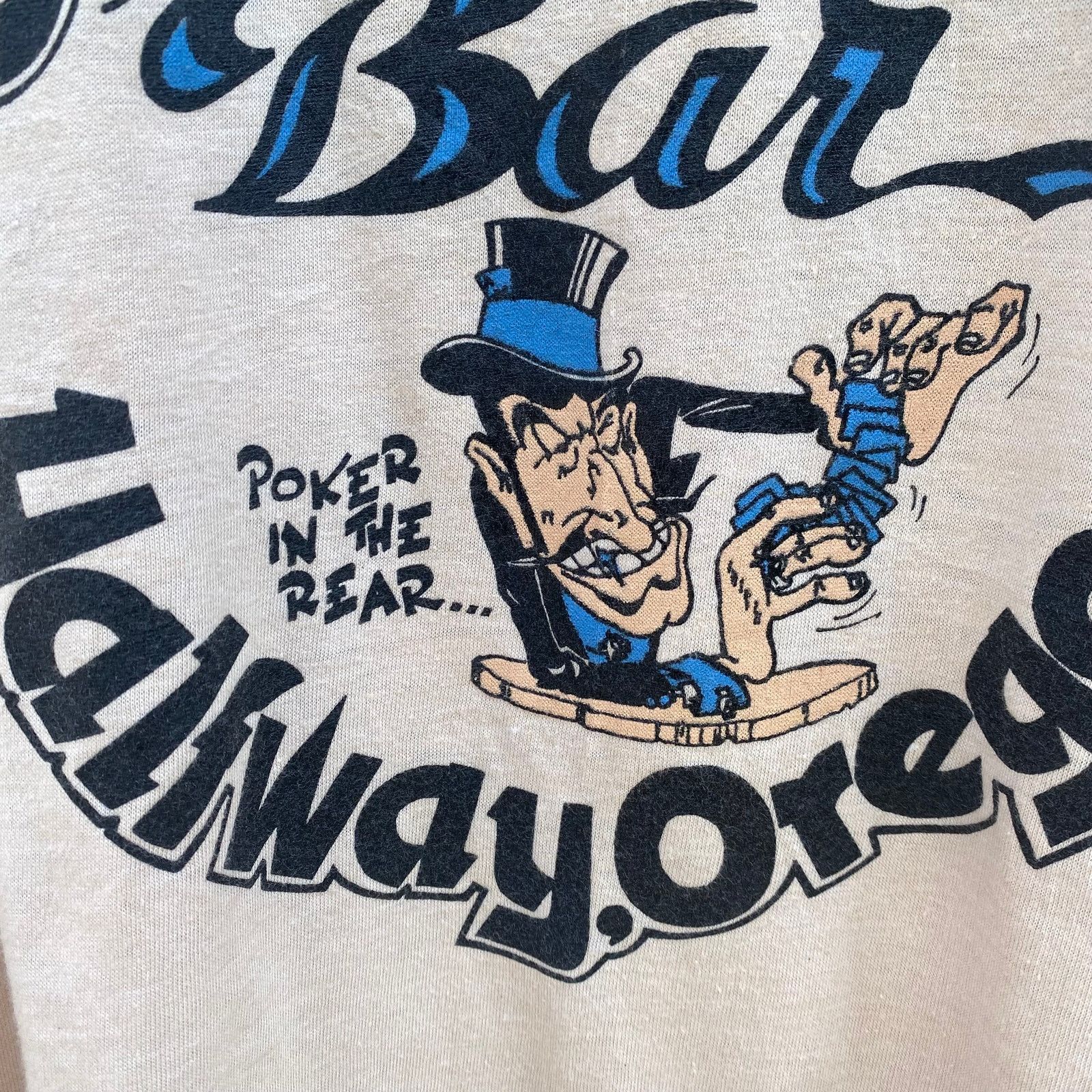 Hanes × Vintage Vintage Stockman's Bar Raunchy Comedy Poker Western T Shirt Size US L / EU 52-54 / 3 - 6 Thumbnail