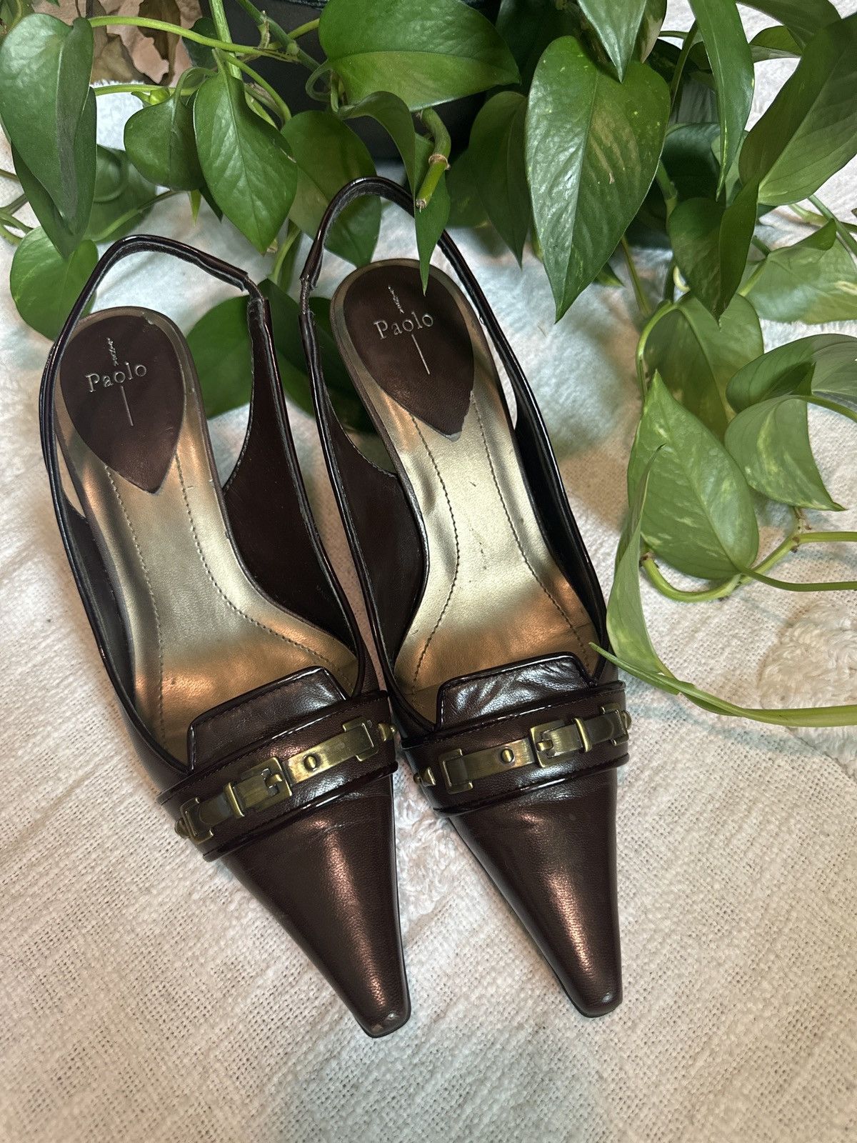 Vintage Linea Paolo Kitten Heels Size US 8 / IT 38 - 5 Thumbnail