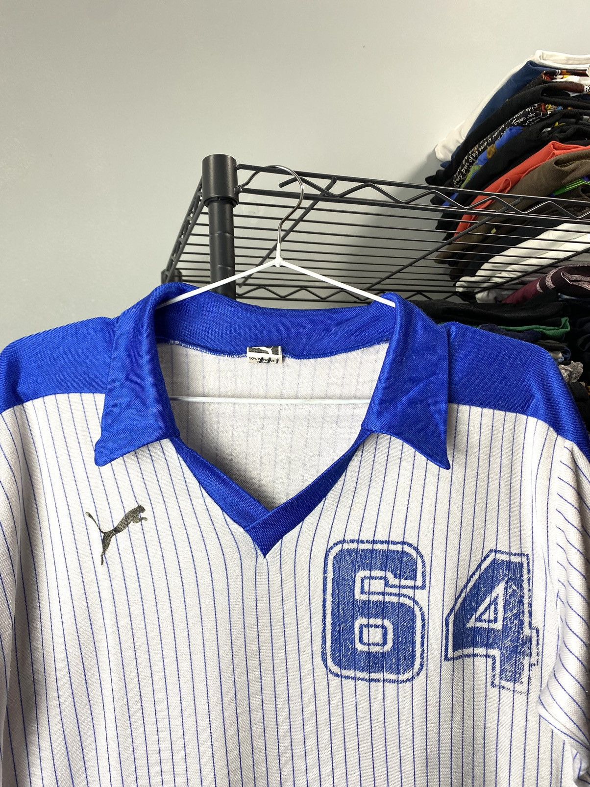 Puma Rare! 80’s Vintage Puma Soccer Jersey Made In Germany Size US M / EU 48-50 / 2 - 3 Thumbnail