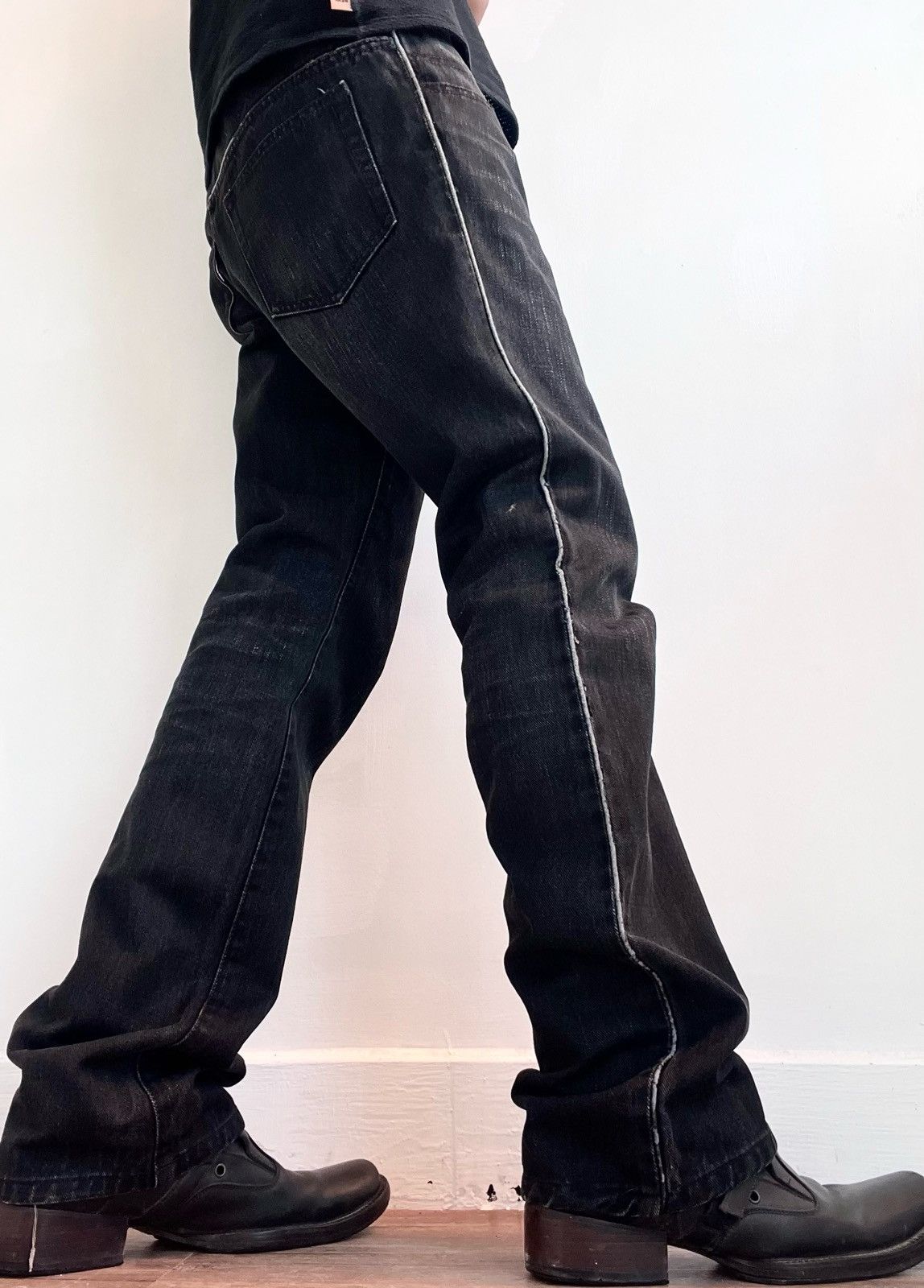 Tornado Mart 2000s Tornado Mart Avant-Garde Flared Jeans Size US 32 / EU 48 - 5 Thumbnail