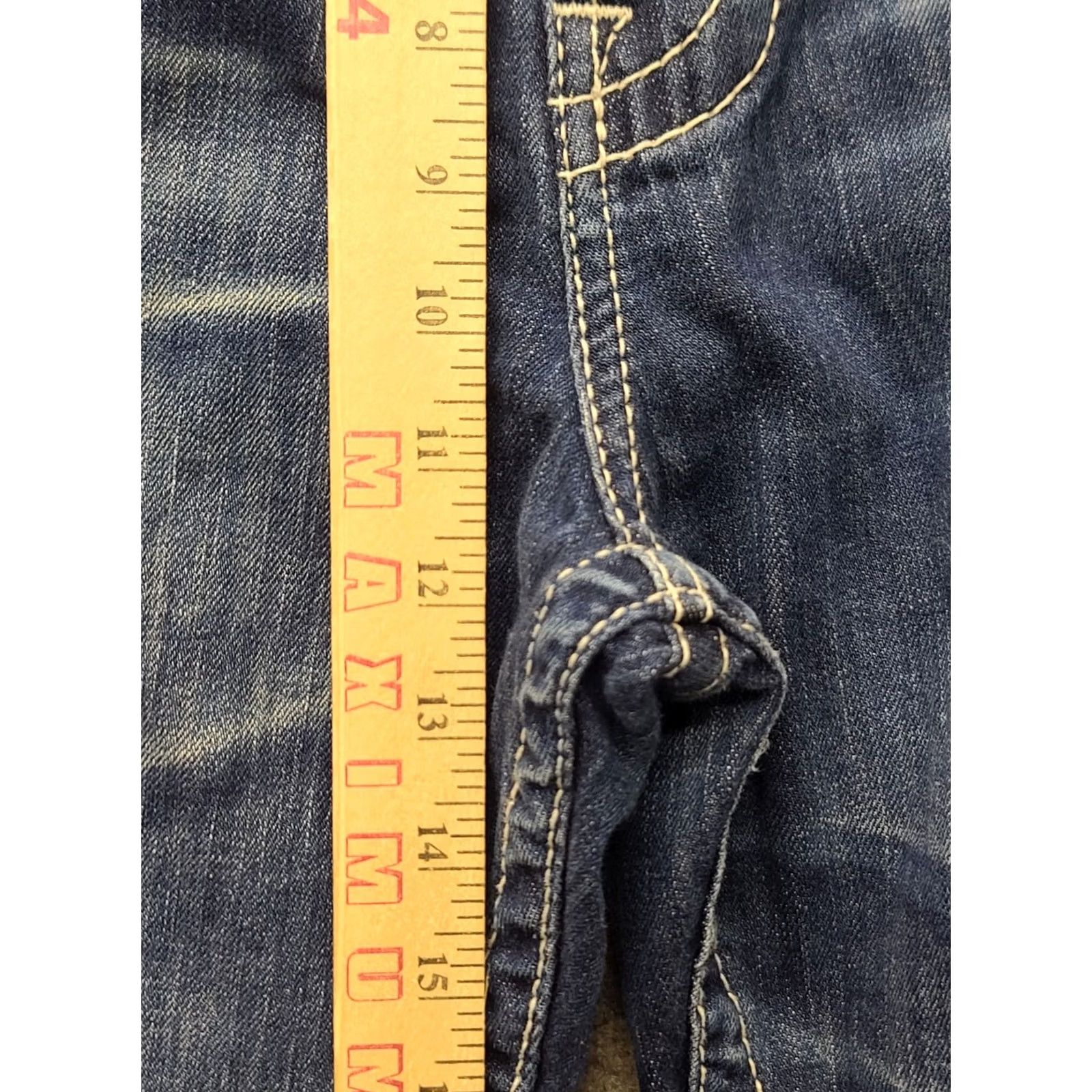 Vintage BIG STAR Eastman Jeans Mens 38x29 Straight Leg Distressed Stretch Denim Blue 5-Pocket Regular Waist Size 38 Cotton Spandex Buckle Bke Brand Size US 38 / EU 54 - 5 Thumbnail