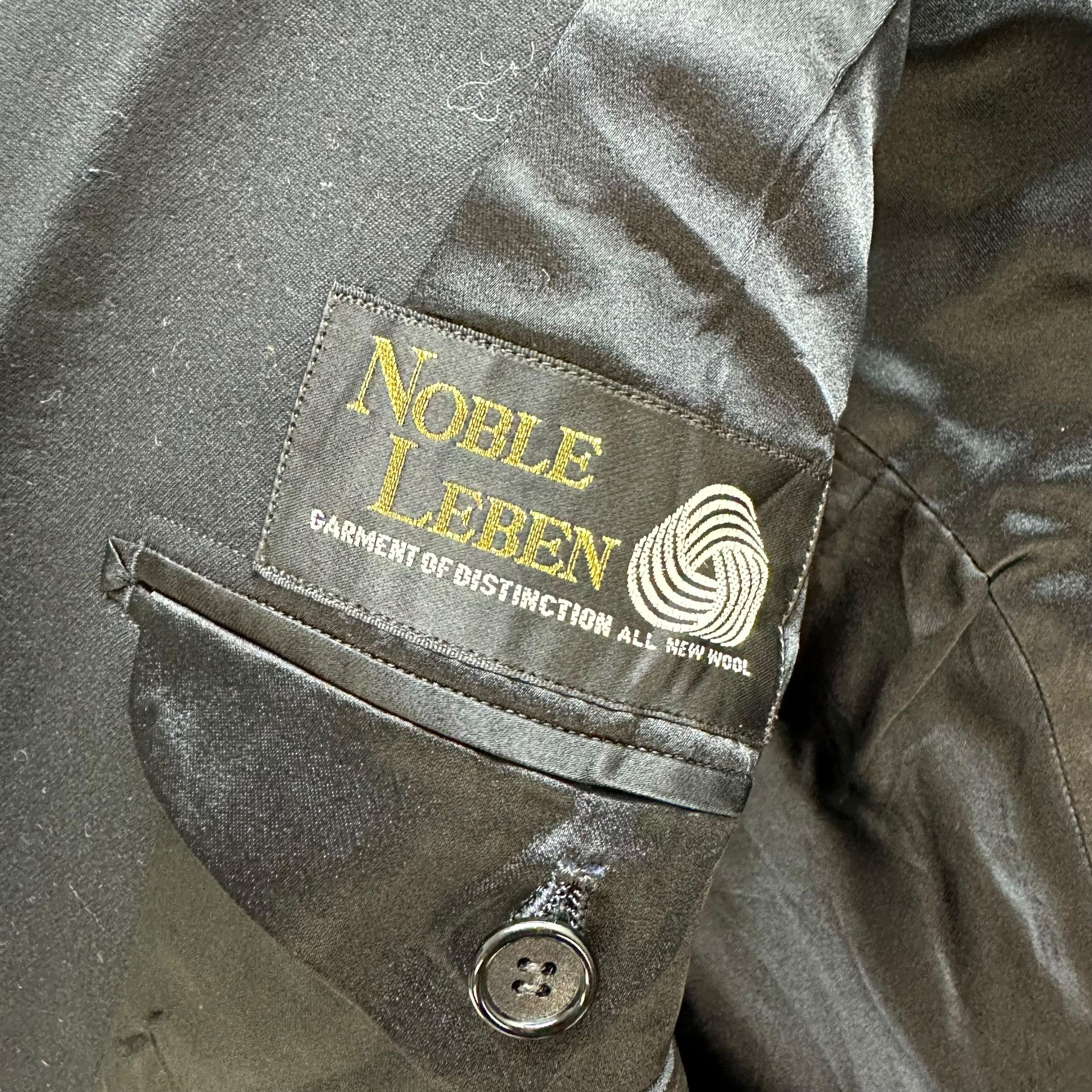 Vintage NOBLE LEBEN Magee Black Wool Morning Coat #A72-1747 Size US M / EU 48-50 / 2 - 7 Thumbnail
