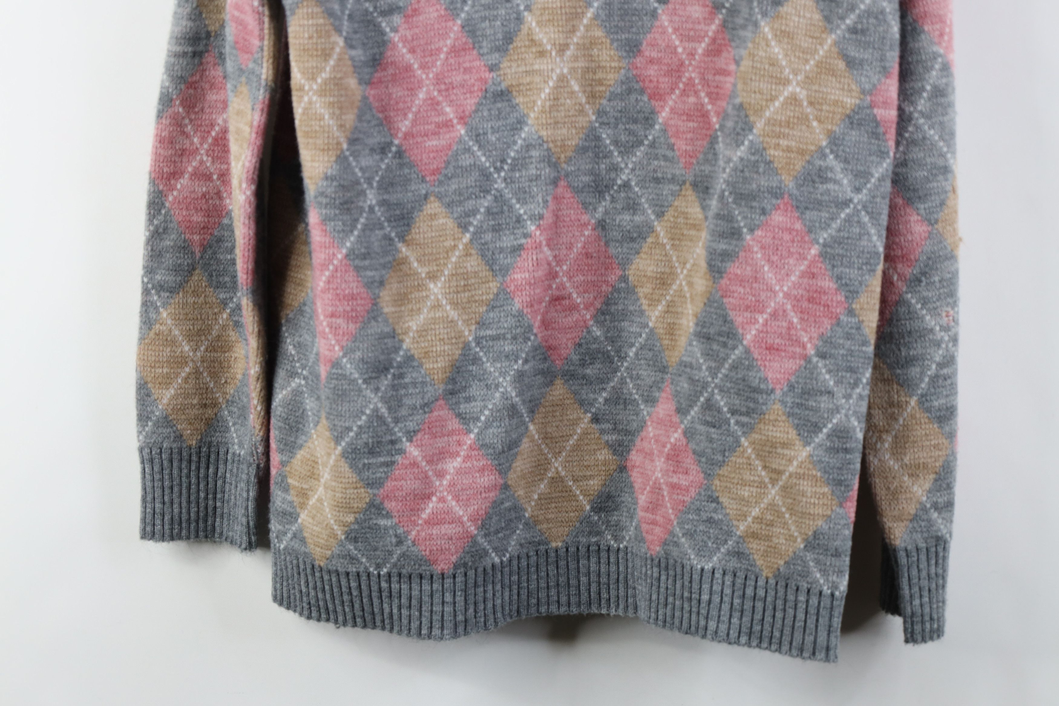 Vintage Vintage 50s 60s Streetwear Argyle Knit Cardigan Sweater Size S / US 4 / IT 40 - 12 Thumbnail
