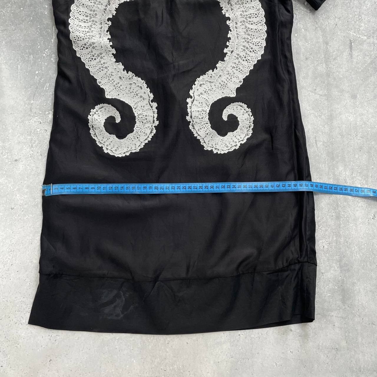 Designer × Helmut Lang Helmut Lang Seahorses Print Midi Dress Women’s Black/Gray 10 Size L / US 10 / IT 46 - 22 Thumbnail