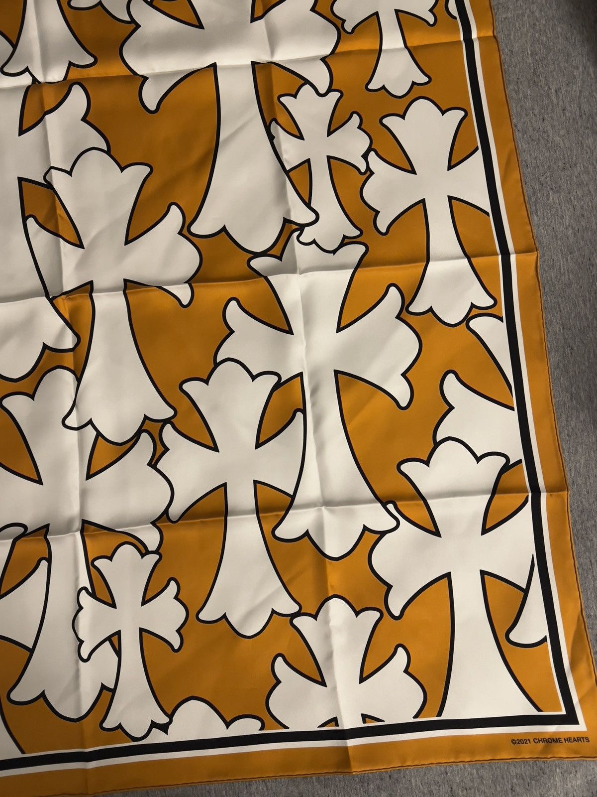 Chrome Hearts Chrome Hearts Cemetery Cross Silk Scarf Size ONE SIZE - 2 Thumbnail
