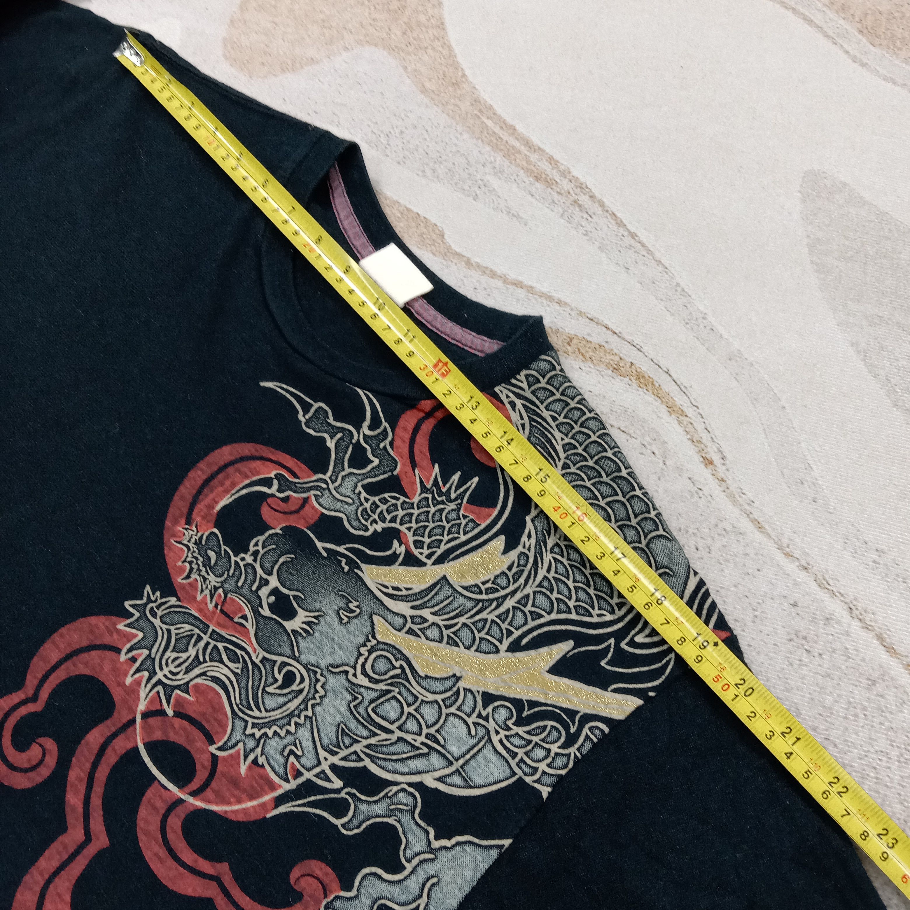 Japanese Brand Strange Heaven Dragon Art Sukajan Tshirt C276N14 Size US L / EU 52-54 / 3 - 7 Thumbnail