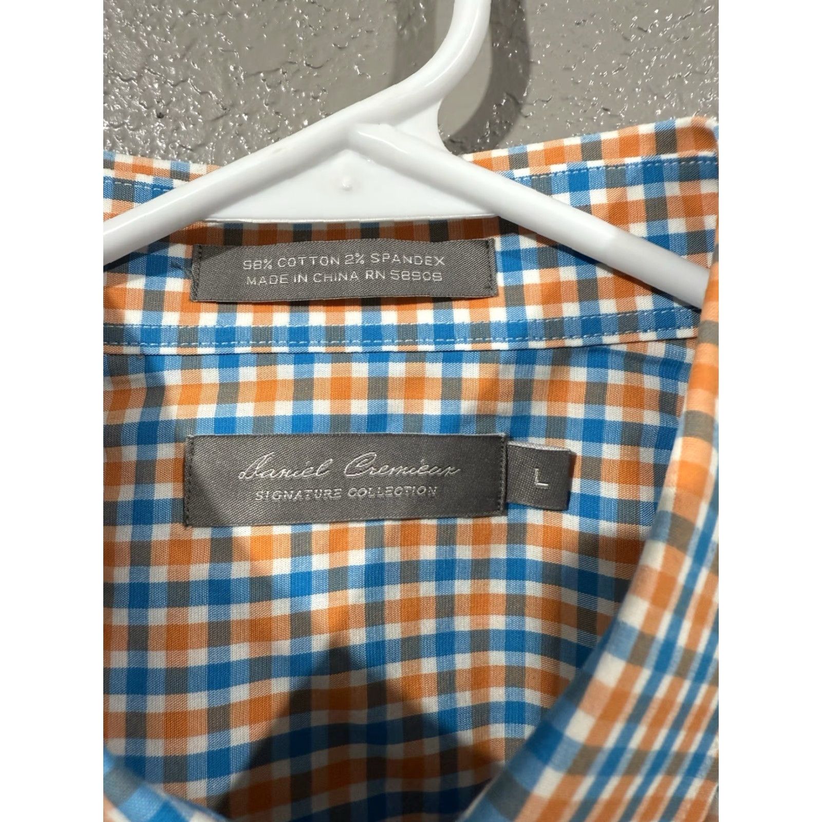 Cremieux Daniel Cremieux Shirt Mens L Blue Plaid Signature Collection Button Short Sleeve Size US L / EU 52-54 / 3 - 6 Thumbnail