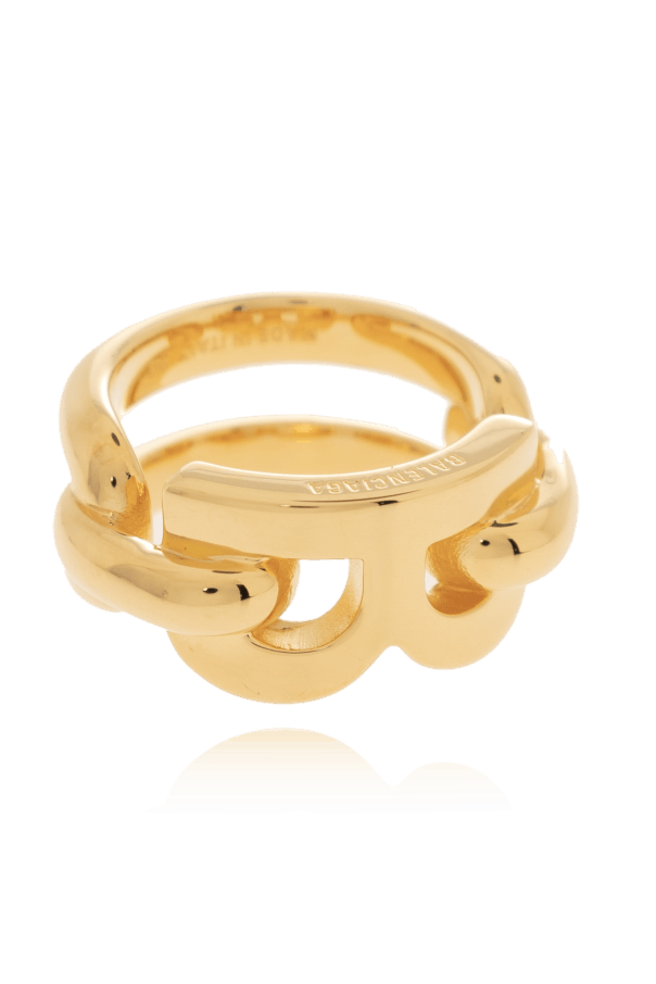 Balenciaga o1w1db10925 Size: 60 / B Chain 2.0 Ring in Gold Size ONE SIZE - 3 Thumbnail