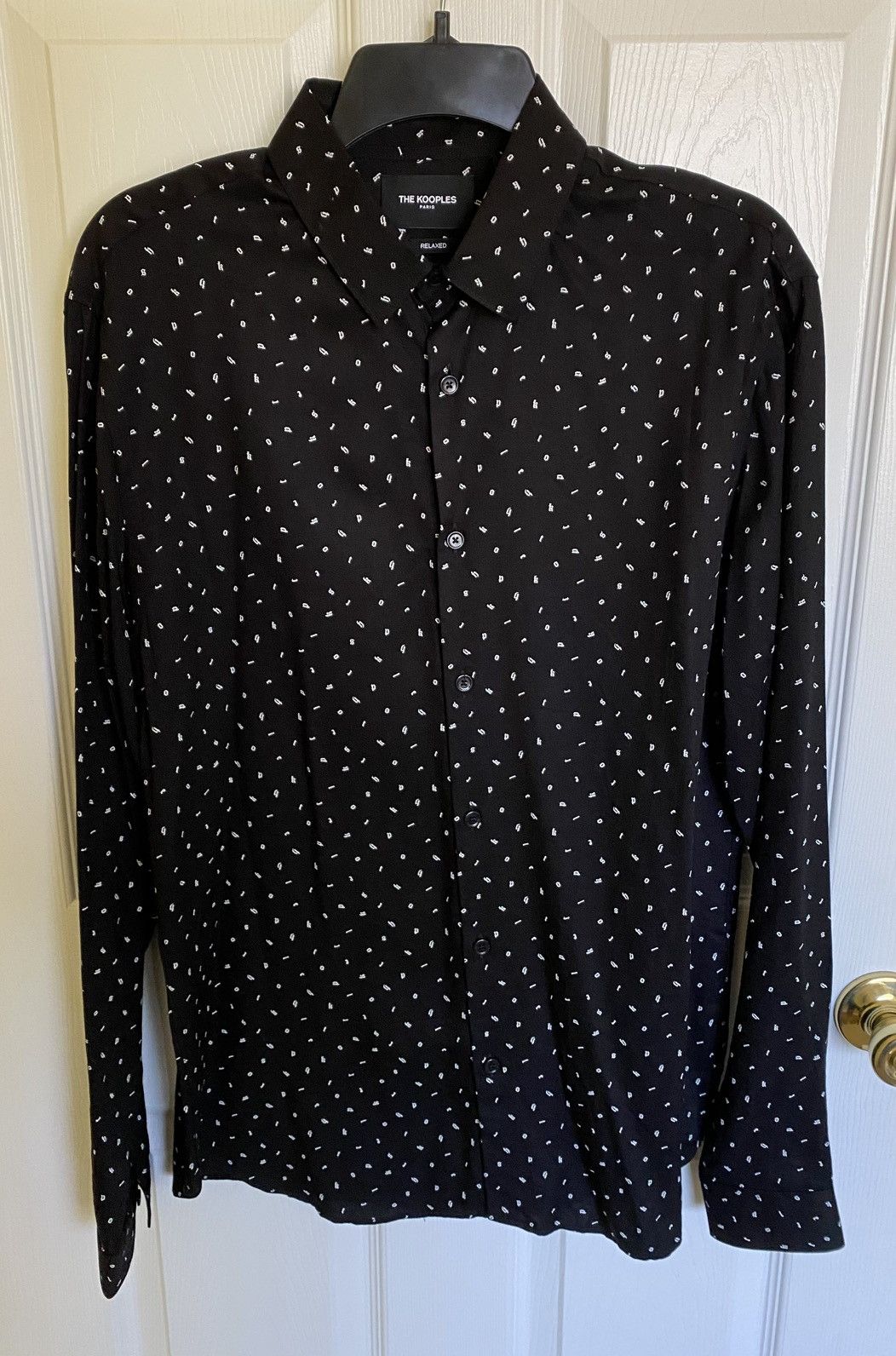 The Kooples The Kooples Men’s Black Letters Shirt Medium Size US M / EU 48-50 / 2 - 1 Thumbnail