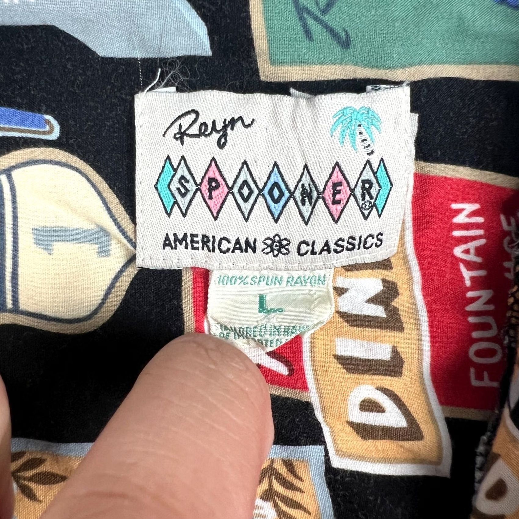 Reyn Spooner VINTAGE Reyn Spooner Shirt Hawaiian American Classics Auto Cars Retro Rayon Large Mens Size US L / EU 52-54 / 3 - 3 Thumbnail