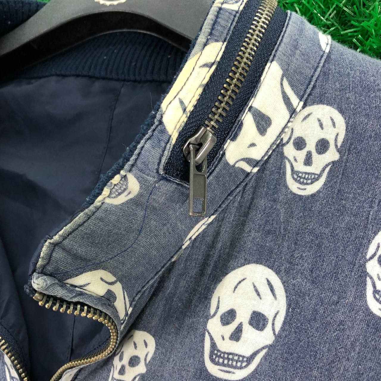 Vintage Vintage Reversible Bomber Jacket Skull Fullprint by HOB Size US XS / EU 42 / 0 - 7 Thumbnail