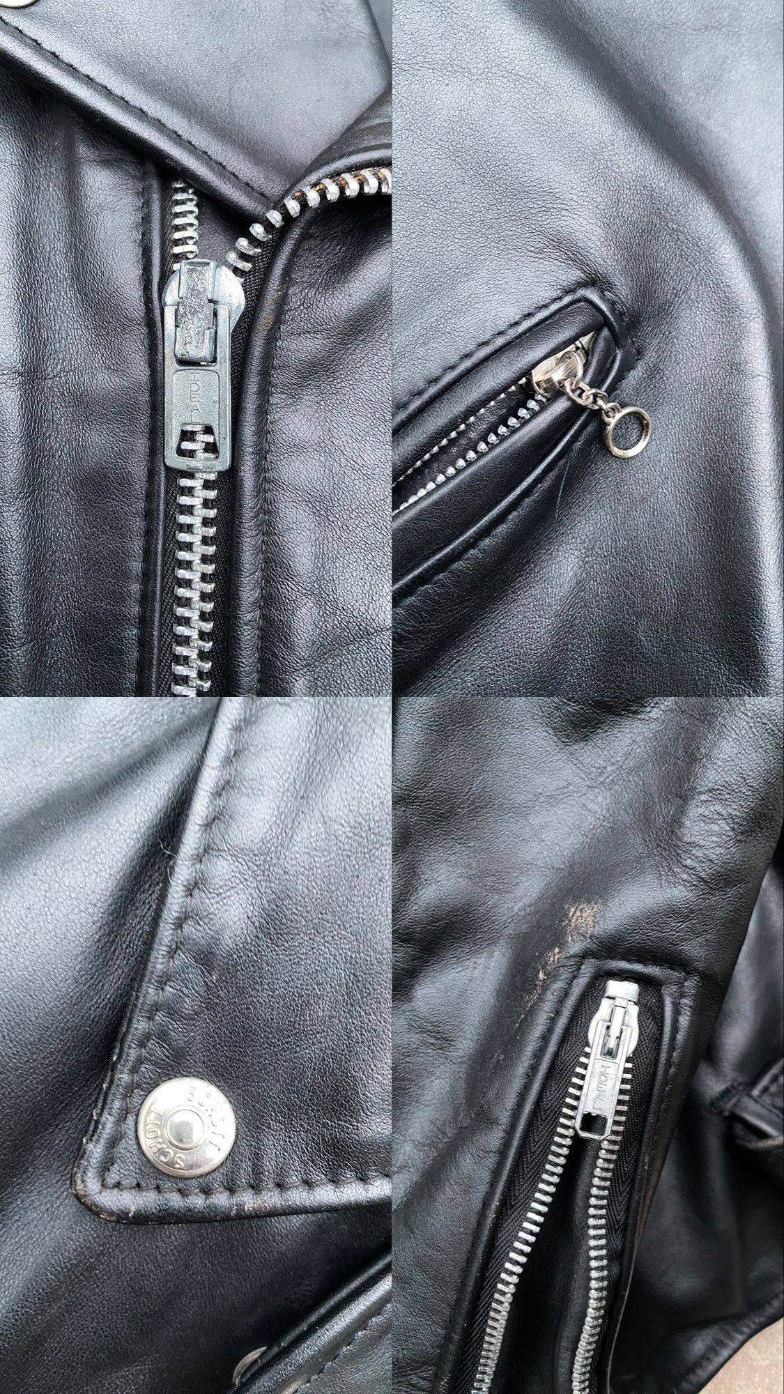 Schott × Vintage Schott Perfecto 608w Oversized Vintage Biker Jacket Size M / US 6-8 / IT 42-44 - 16 Thumbnail