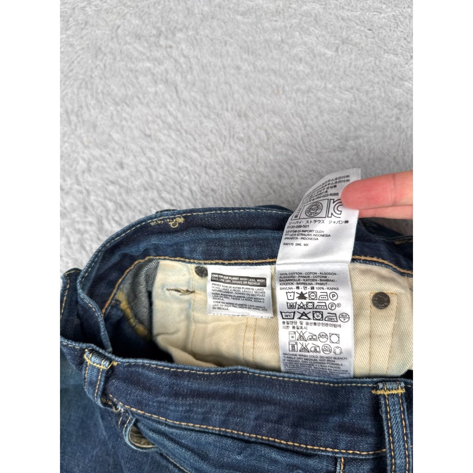 Levi's Levis Jeans Adult 32 Blue Denim 511 32x33 Cotton Blend Premium Big E Size US 32 / EU 48 - 7 Thumbnail