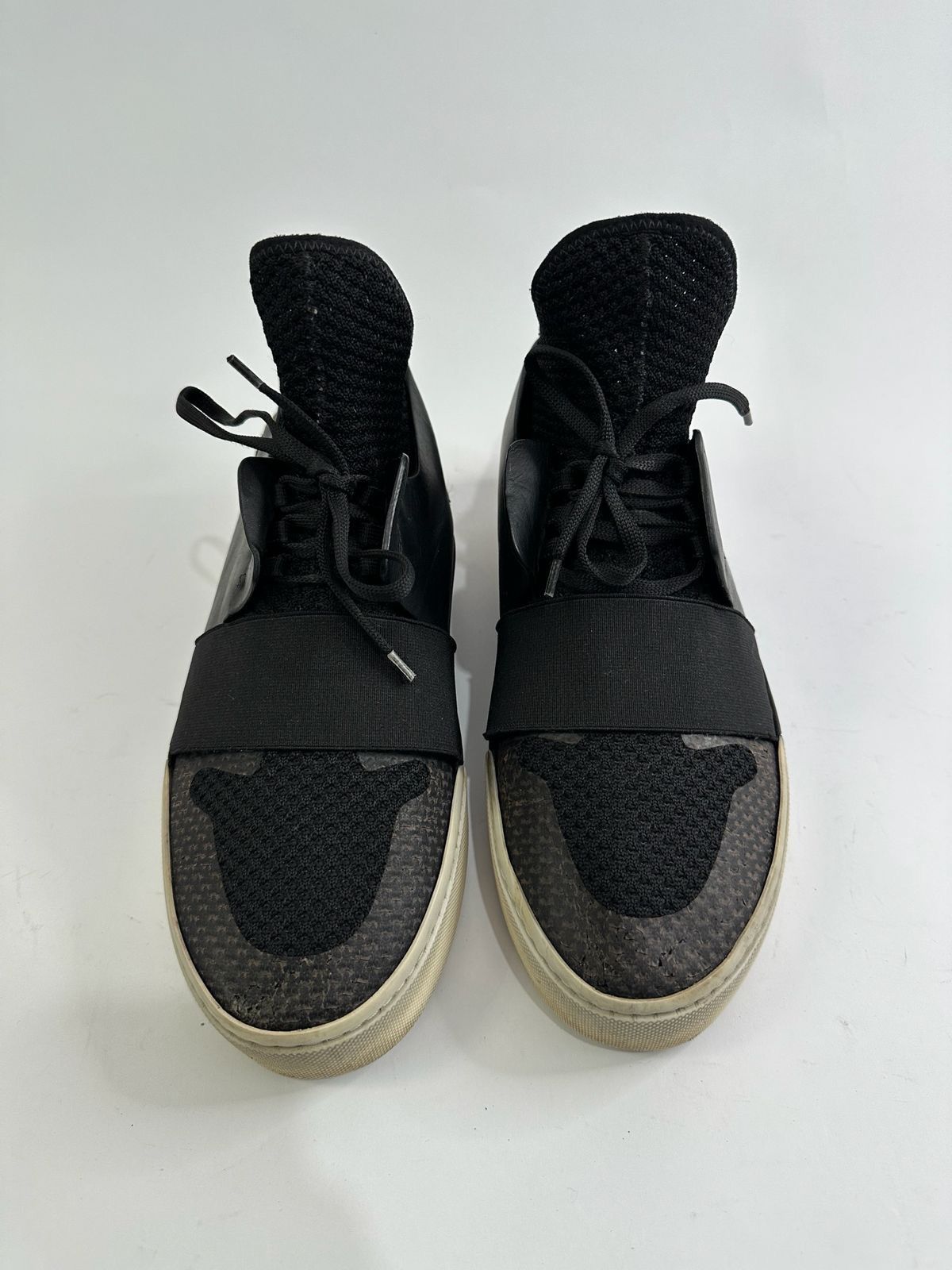 Balenciaga Balenciaga Leather/Mesh High Top Sneaker Size 40 EU Size US 7 / EU 40 - 2 Thumbnail