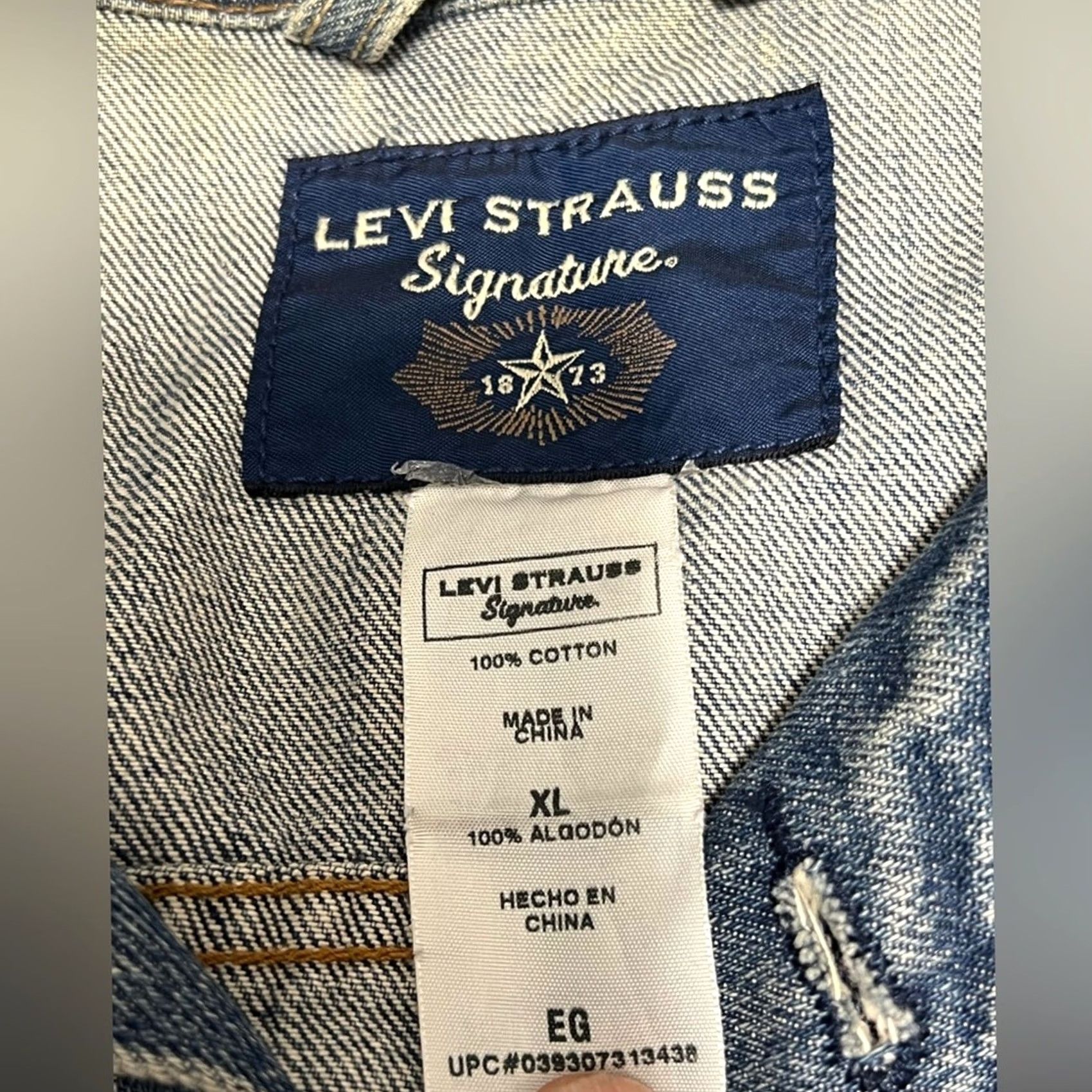 Levi's Levi's Denim Jacket Signature Button Down Jacket Bomber Jacket Men XL Blue Cotton Blend Regular Size XL Mens Size US XL / EU 56 / 4 - 6 Thumbnail