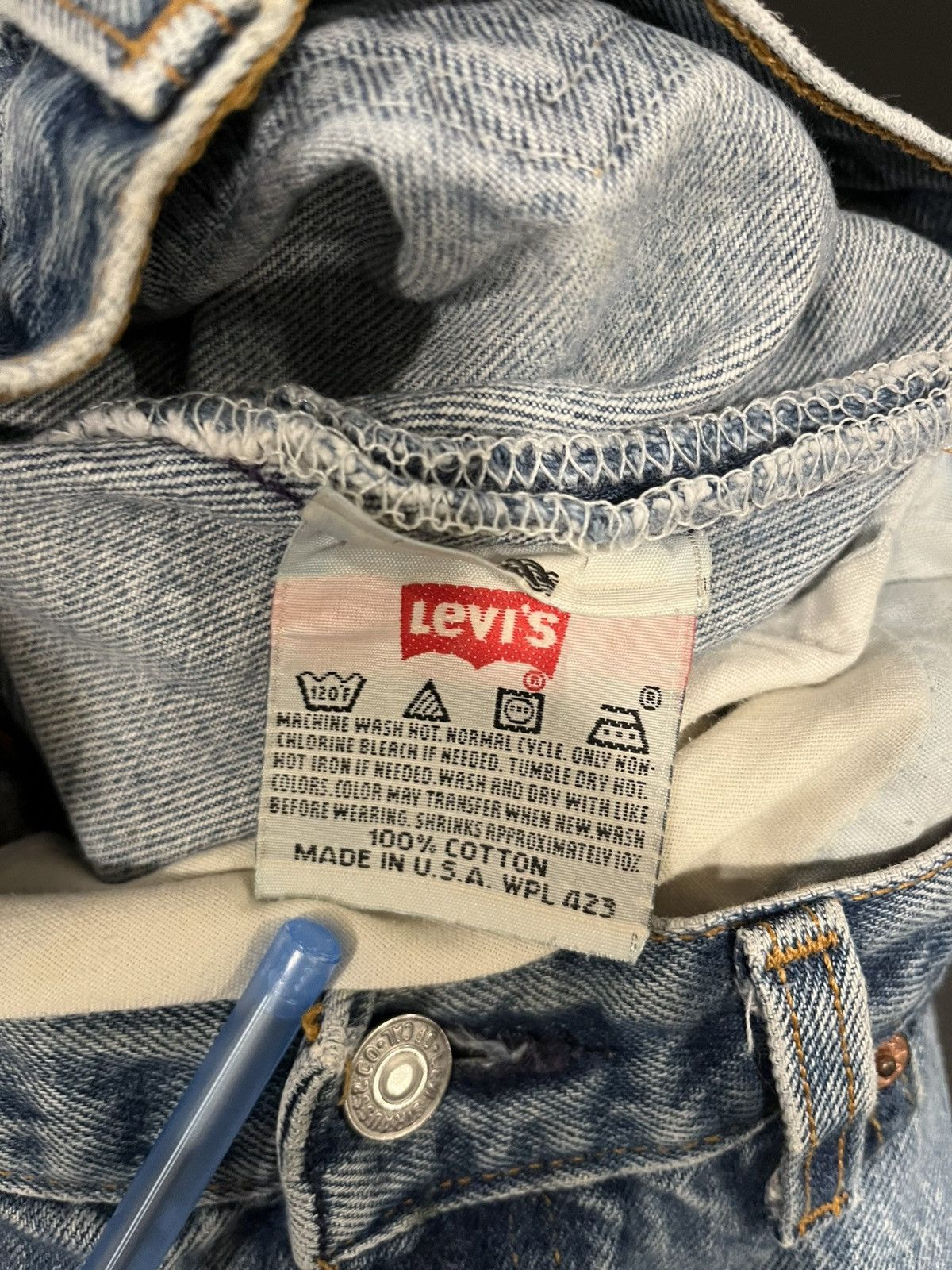 Levi's × Vintage 90s Levi’s 501 made in USA jeans Size US 29 - 8 Thumbnail