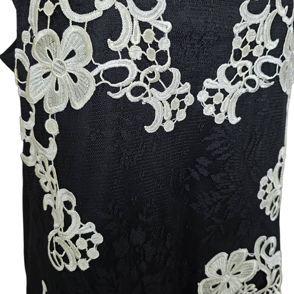 I.N.C INC International Concepts Women's Sz L Black White Lace Emb Size L / US 10 / IT 46 - 5 Thumbnail