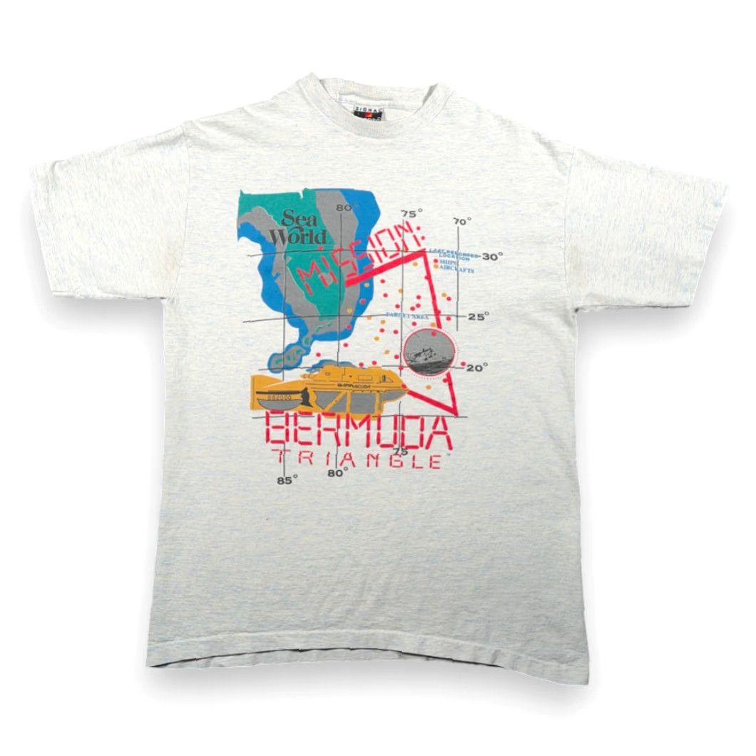 Vintage VINTAGE Signal Sea World Shirt Adult MEDIUM White USA 90s Crew Neck Short Sleeve Cotton T-Shirt Mens Size US M / EU 48-50 / 2 - 2 Thumbnail