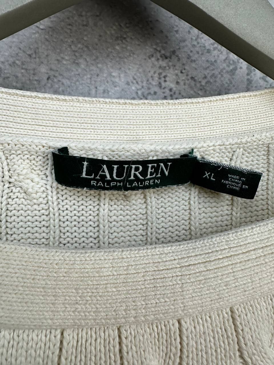 Lauren Ralph Lauren Lauren Ralph Lauren Boat Neck Cable Knit Sweater Ivory Size XL / US 12-14 / IT 48-50 - 12 Thumbnail