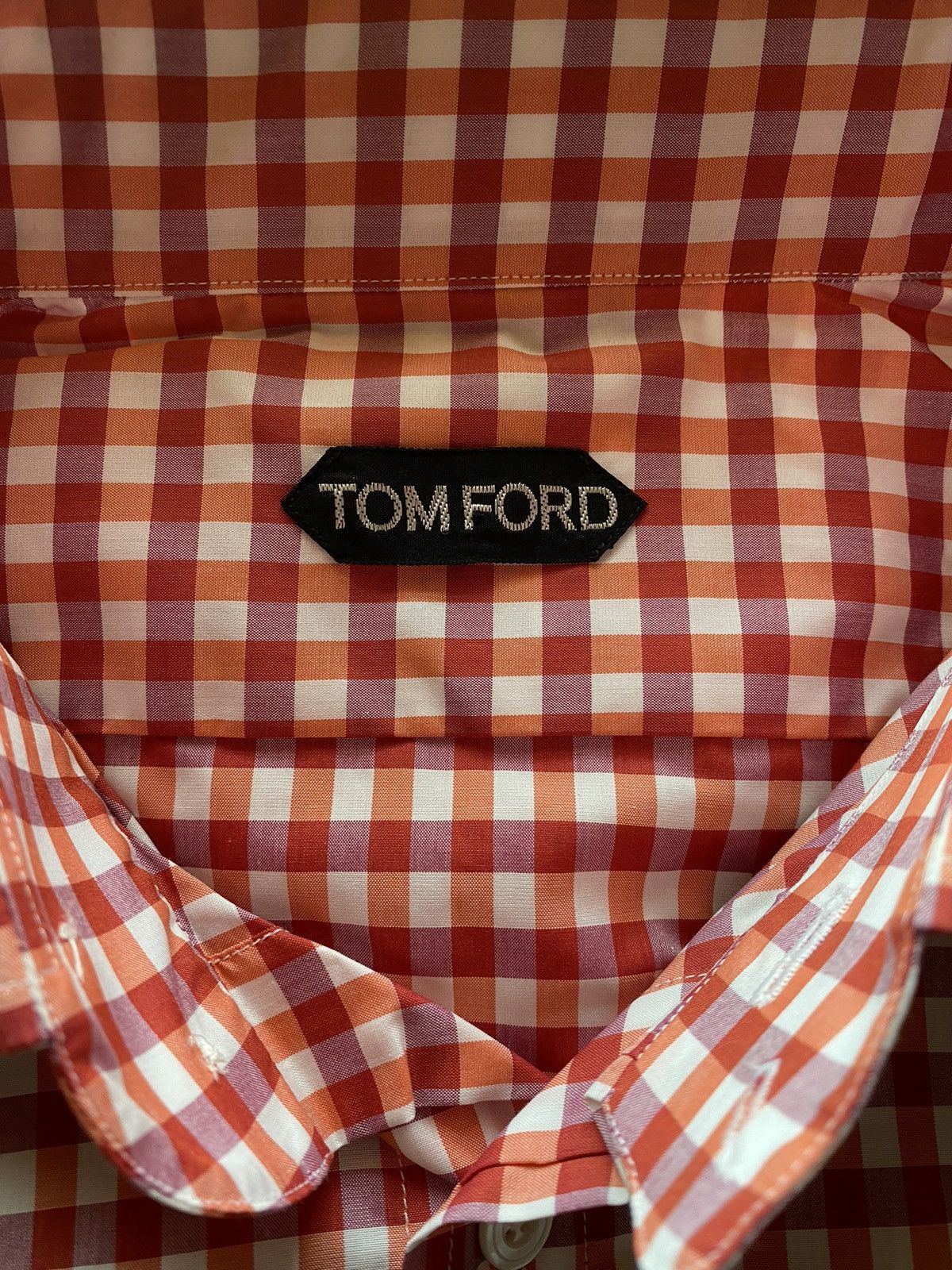 Tom Ford Tom Ford strawberry gingham check shirt 17 43e NWOT Size US L / EU 52-54 / 3 - 14 Thumbnail