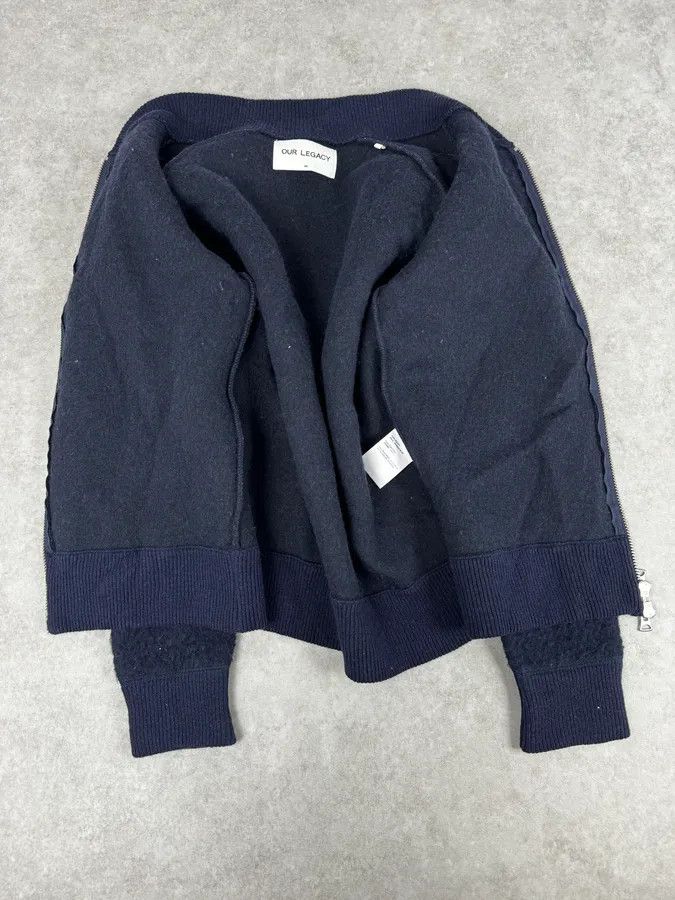 Our Legacy AW2015 Our Legacy Shaggy Navy Blue Zip-up Sweater Size US M / EU 48-50 / 2 - 7 Thumbnail