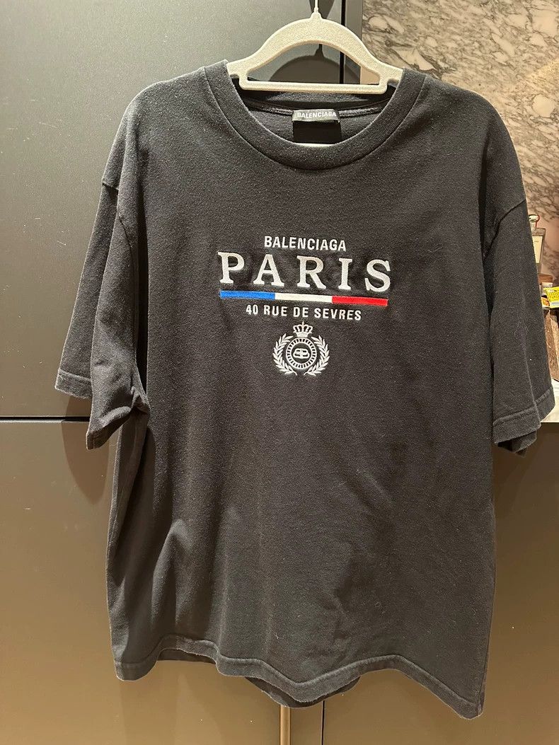 Balenciaga Balenciaga Paris Crown Wheat Ear Short Sleeve T-shirt - dmc Size US XL / EU 56 / 4 - 1 Thumbnail