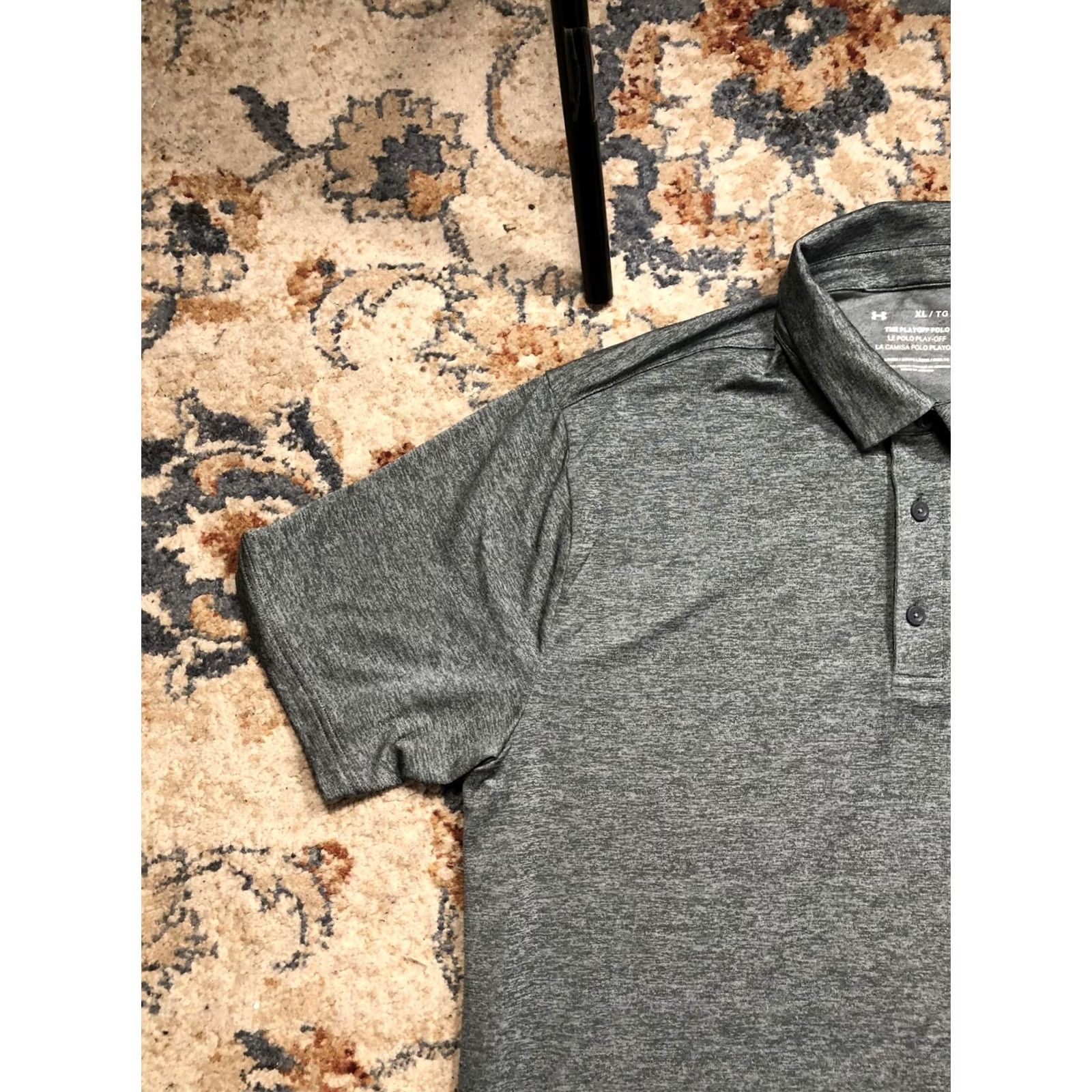 Under Armour Under Armour Polo Shirt Mens XL Gray Heather Short Sleeve Golf Performance Loose Fit Size US XL / EU 56 / 4 - 3 Thumbnail