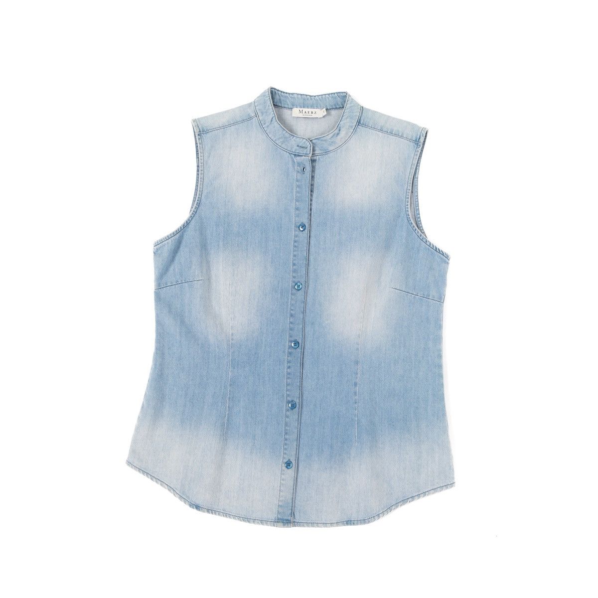 Other Maerz Muenchen Womens Denim Vest Blue Sleeveless Button Up Size M / US 6-8 / IT 42-44 - 3 Thumbnail