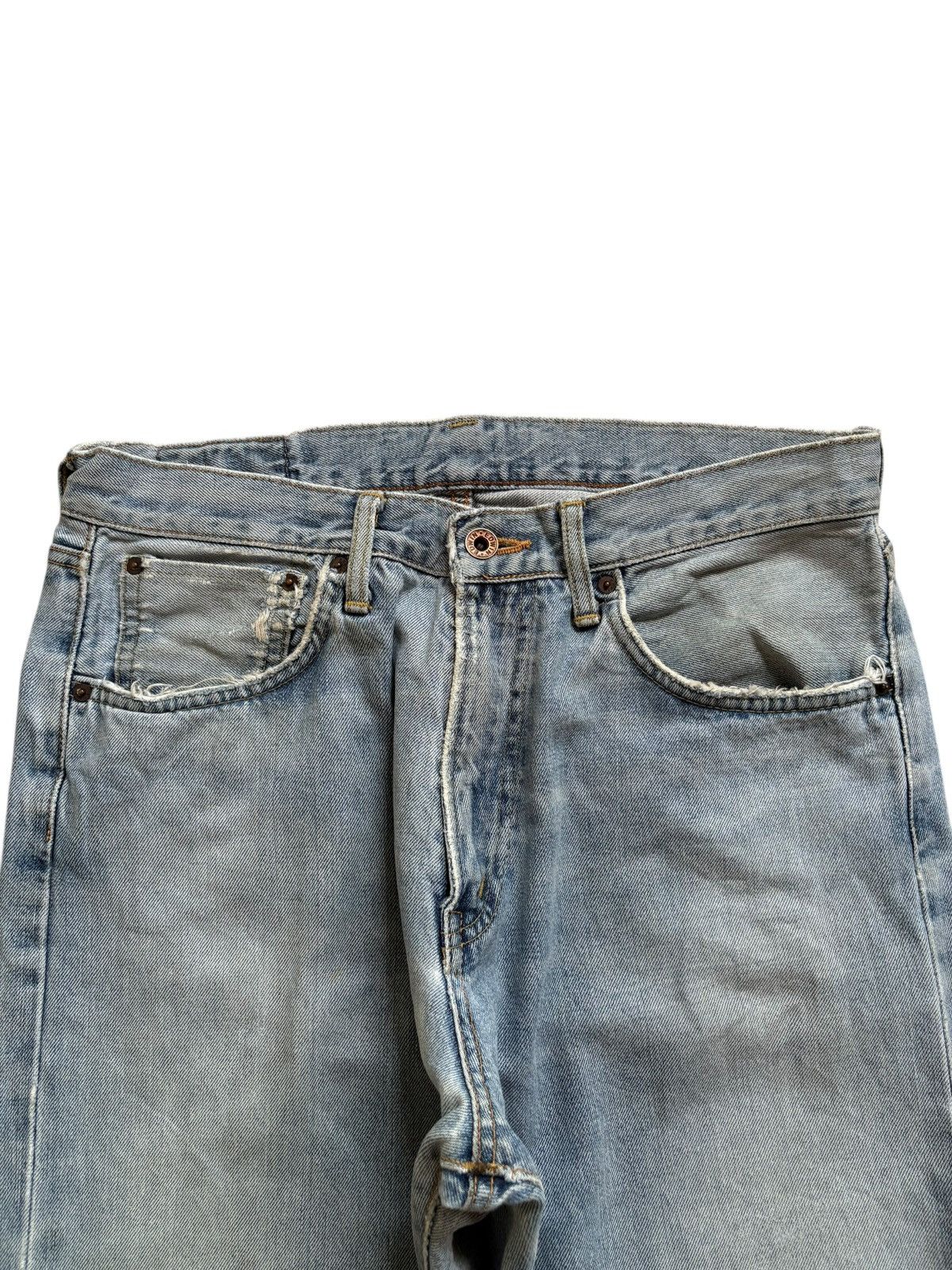 Edwin × Japanese Brand Vintage Edwin 505 X Selvedge Faded Wash Rip Baggy Jeans Size US 32 / EU 48 - 5 Thumbnail