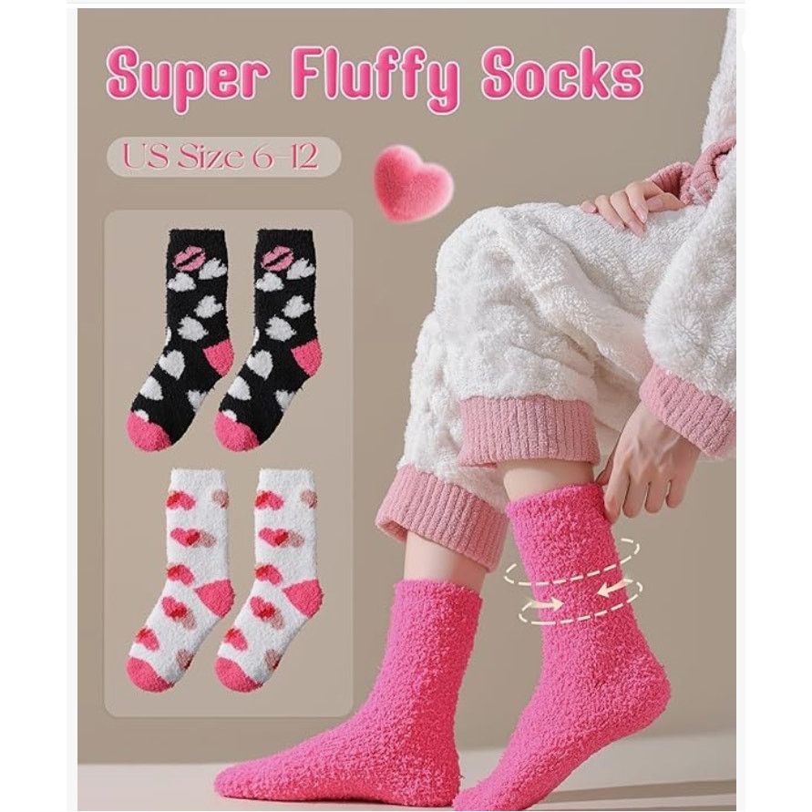 The Unbranded Brand Womens 72-Needle Super Warm Fuzzy Socks 3 Pairs,Sizes 6-12 Size ONE SIZE - 4 Thumbnail