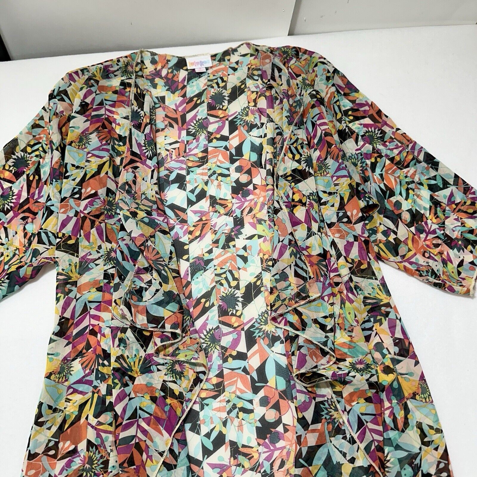 Other LuLaRoe Shirley Small Kimono Cardigan Open Front Sheer Size S / US 4 / IT 40 - 2 Thumbnail
