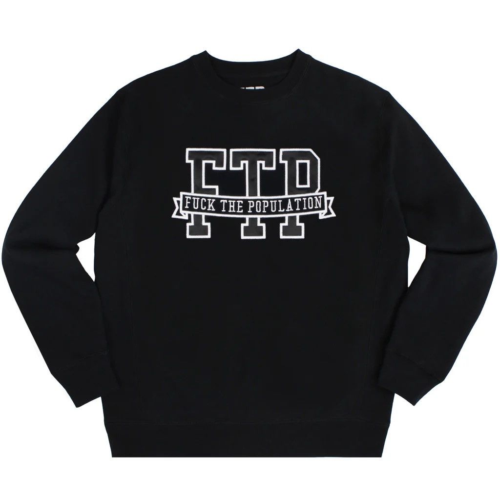 FTP Collegiate Crewneck Pullover Black