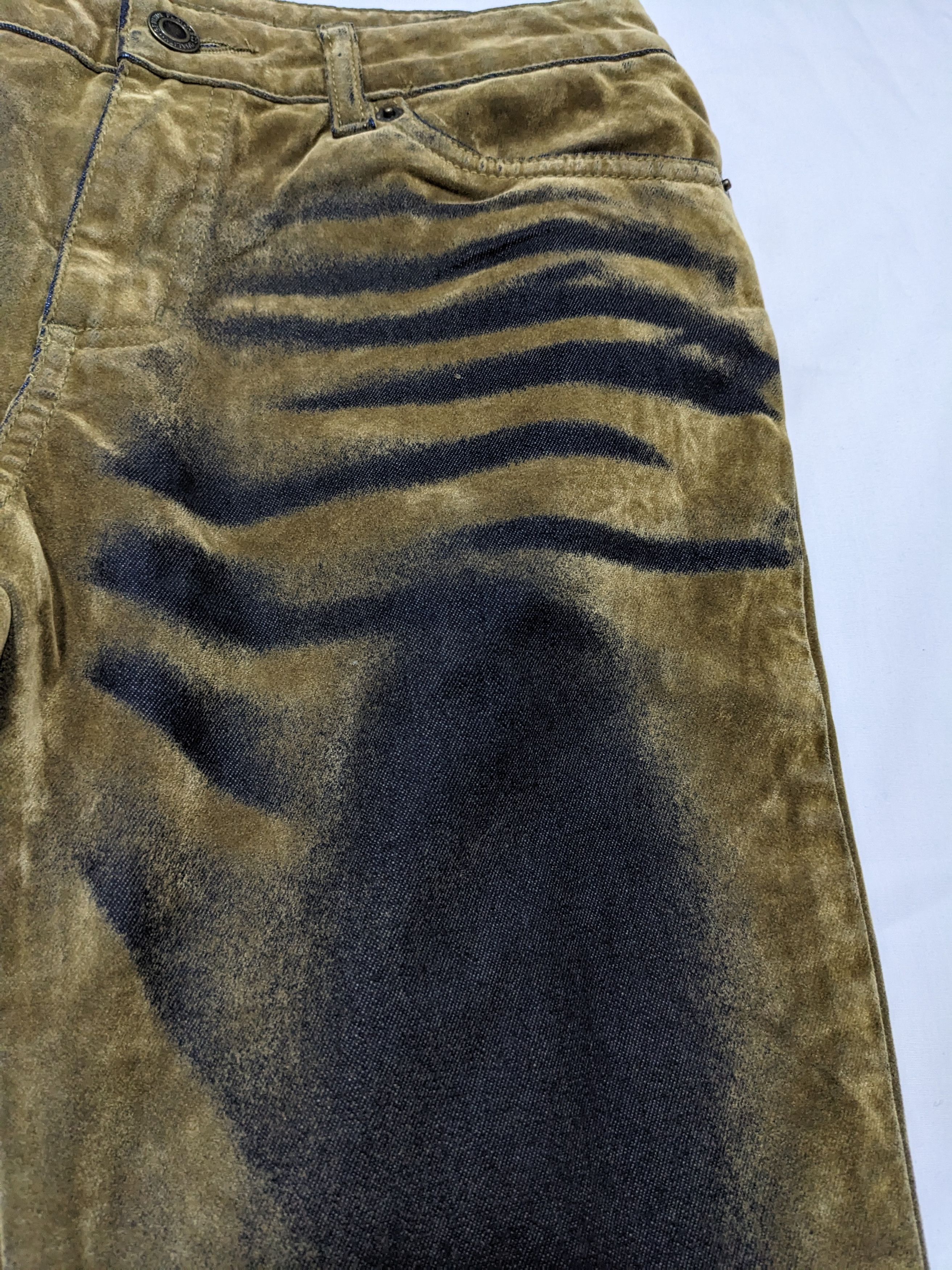 Beauty Beast × If Six Was Nine × Le Grande Bleu (L.G.B.) Japanese Velvet Flare Pants Low Rise LGB Style Size US 28 / EU 44 - 4 Thumbnail