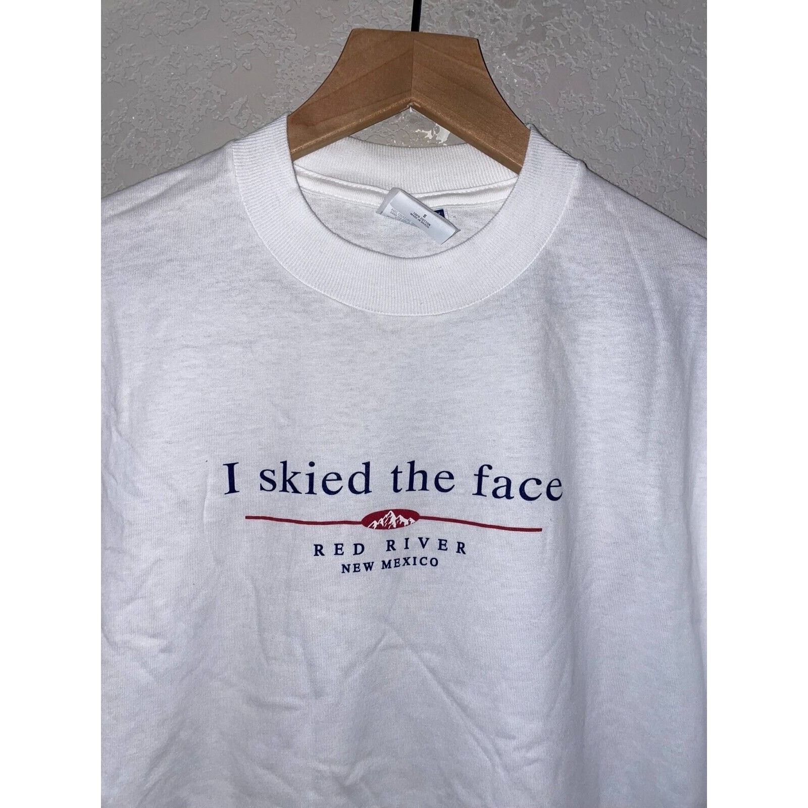 Jerzees Vintage Skiing Shirt Red River New Mexico S White Ski Tee Size US S / EU 44-46 / 1 - 2 Thumbnail