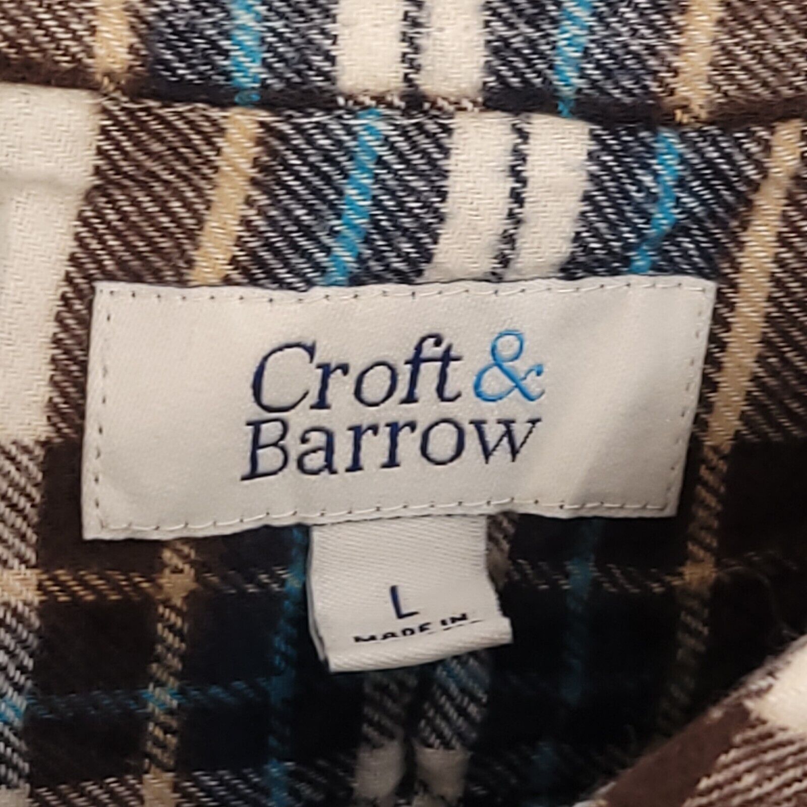 Croft & Barrow Croft & Barrow Tartan Flannel Button Shirt Mens Size L White Size US L / EU 52-54 / 3 - 3 Thumbnail