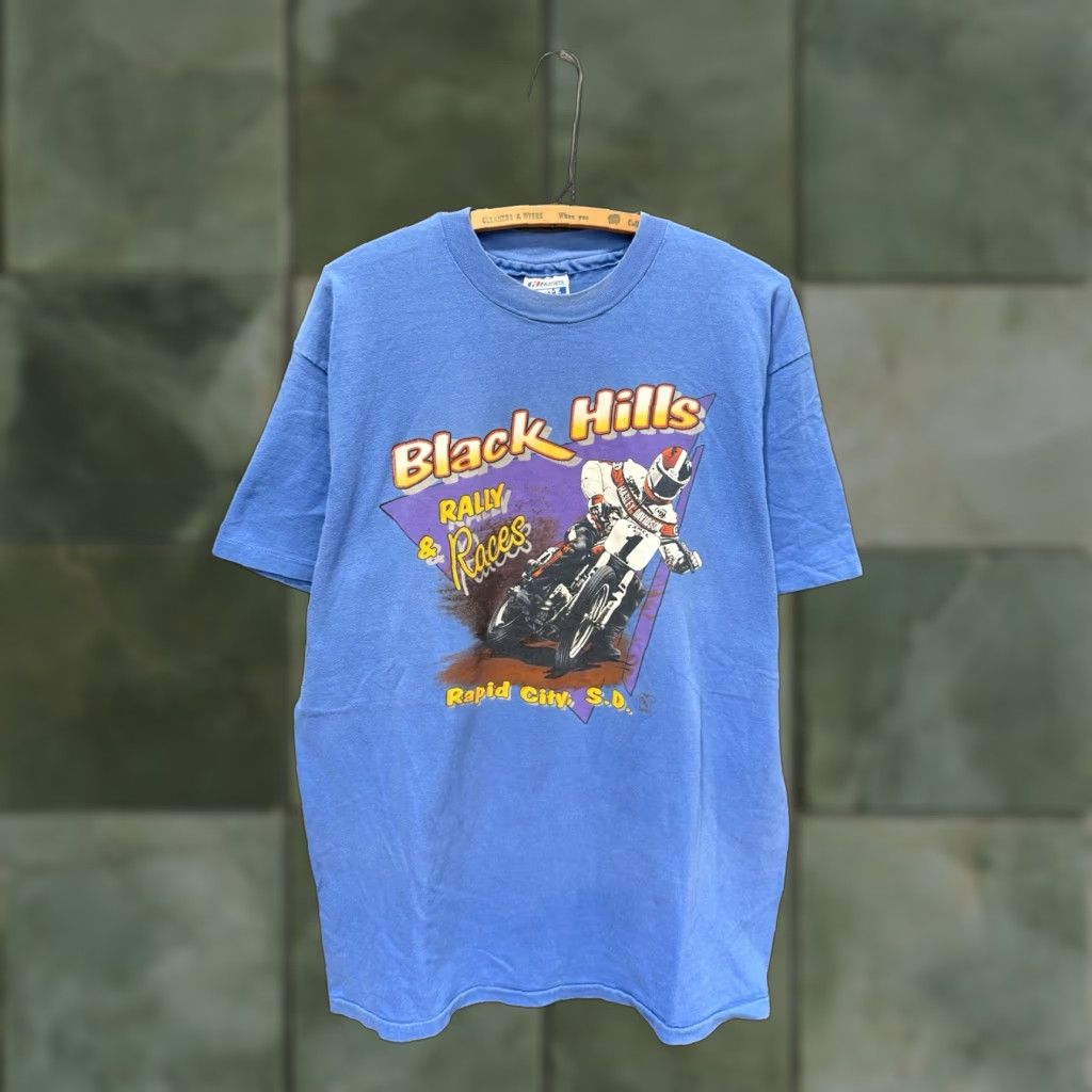 Camel VINTAGE 1991 Camel Pro Black Hills Flat Track Racing AMA Tee XL Blue Cotton Shirt Mens Size US XL / EU 56 / 4 - 1 Thumbnail