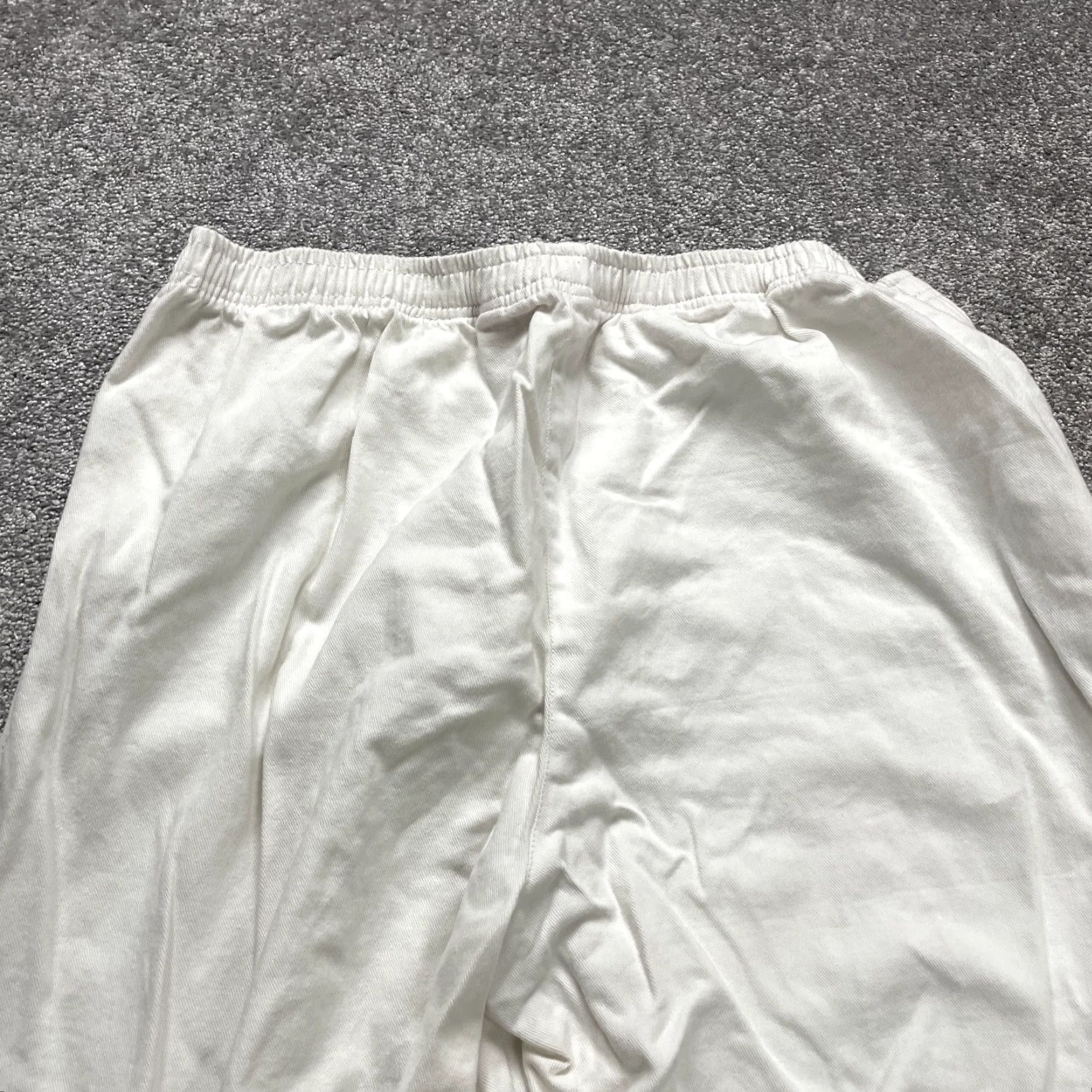 Vintage Woman Within Jeans Women Adult 24 White Denim High Rise Elastic Waist Straight Leg Plus Size Size 42" / US 20 - 3 Thumbnail