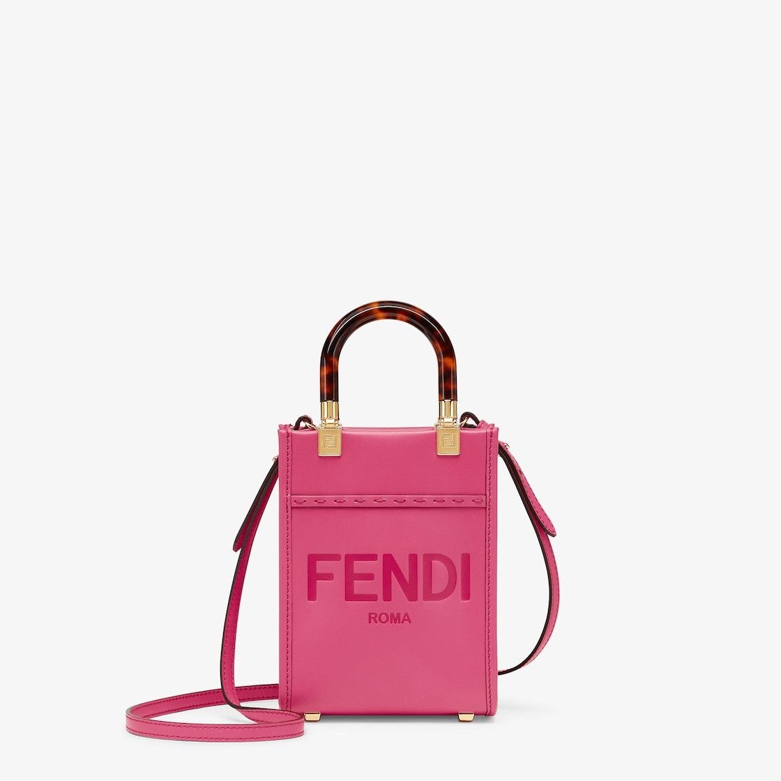 Fendi o1w1db10425 Size: OS / Mini Sunshine Shopper Bag in Pink Size ONE SIZE - 1 Thumbnail