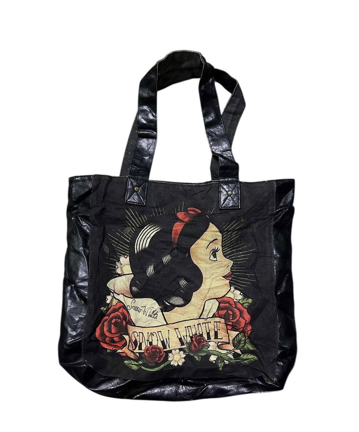 Japanese Brand Snow white canvas leather tote bag Size ONE SIZE - 1 Thumbnail