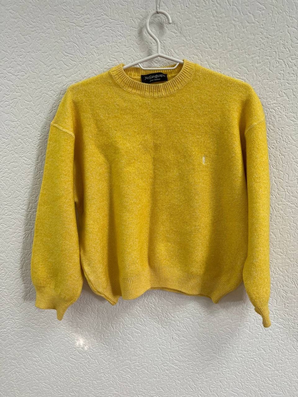 Vintage × Yves Saint Laurent Vintage Yves Saint Laurent Pour Homme Wool Knitted Sweater Size XXL / US 16-18 / IT 52-54 - 1 Thumbnail