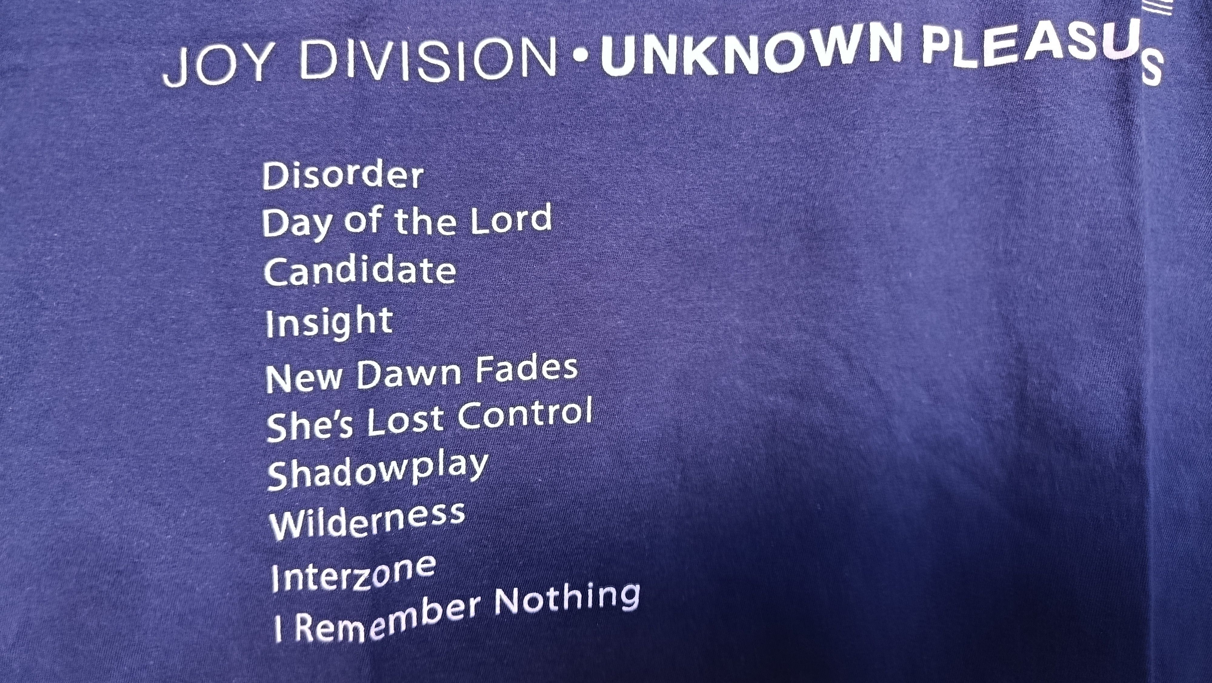 Band Tees Vtg Y2K Joy Division Unknown Pleasure Cover Album Song List Size US L / EU 52-54 / 3 - 4 Thumbnail