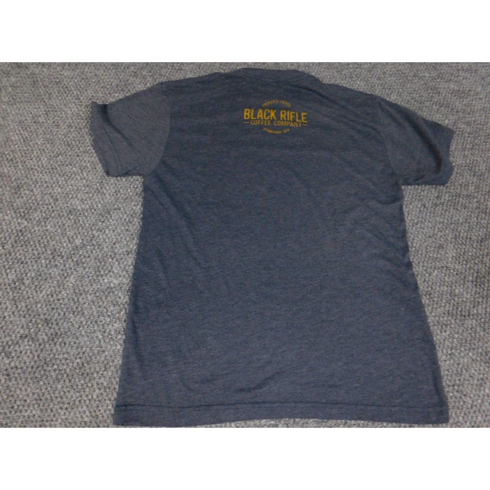 Vintage Black Rifle Shirt Small Blue Graphic Short Sleeve Crew Neck Cotton Knit Logo 90s Mens T-Shirt Size US S / EU 44-46 / 1 - 6 Thumbnail