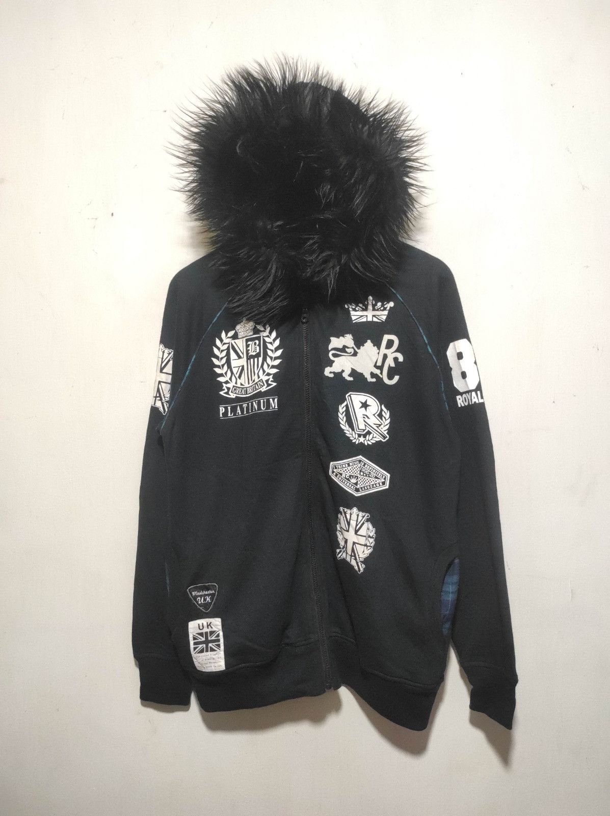 Japanese Brand Royal Craft black zip fur hoodie ifsix LGB style Size US L / EU 52-54 / 3 - 3 Thumbnail
