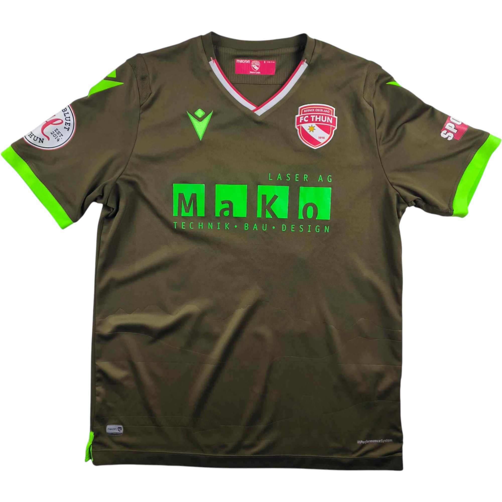 FC Thun 2020-21 Macron away #10 football jersey shirt size S