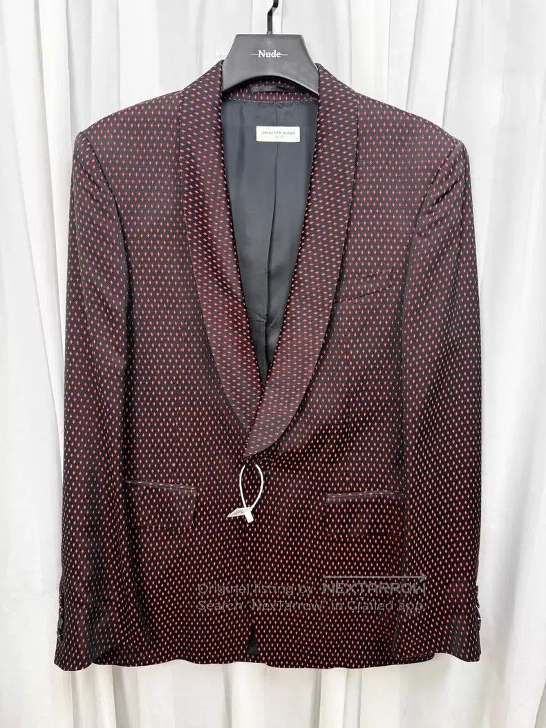 Dries Van Noten Dries Van Noten Size 46 Silk glossy gentleman blazer with r Size 40R - 1 Thumbnail