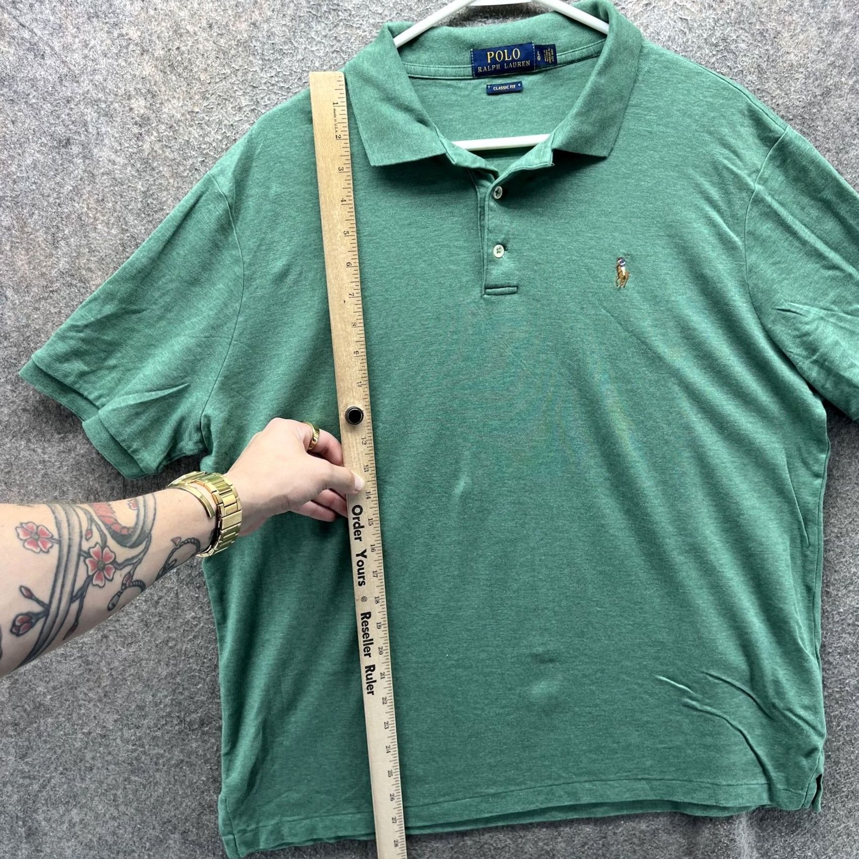 Polo Ralph Lauren Polo Ralph Lauren Polo Shirt Mens L Green Classic Fit Casual Short Sleeve Vintage Rugby Size US L / EU 52-54 / 3 - 5 Thumbnail