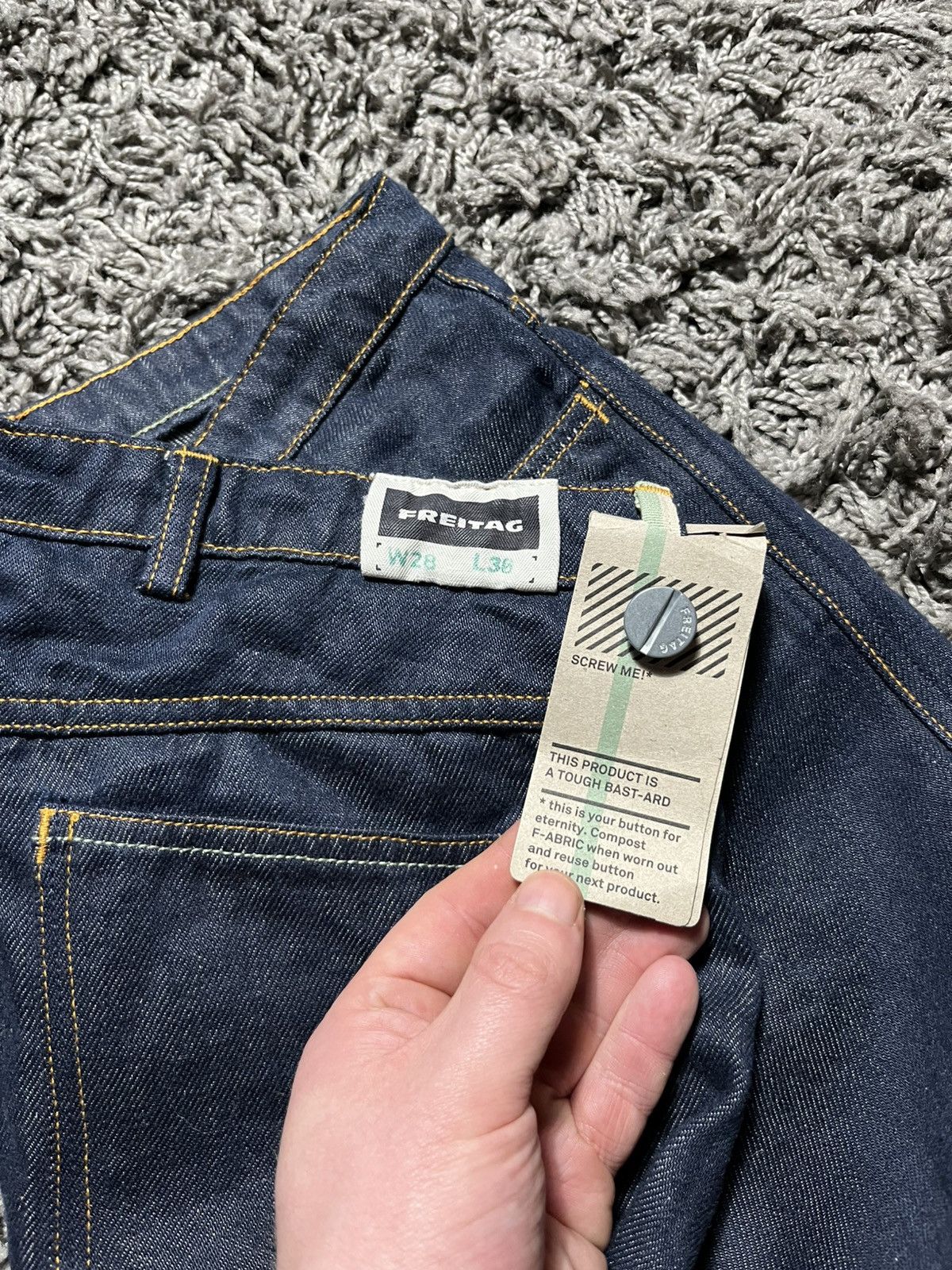 Japanese Brand FREITAG NEW 🆕 SELVEDGE E500 JEANS PANTS 28x30 Size US 30 / EU 46 - 3 Thumbnail