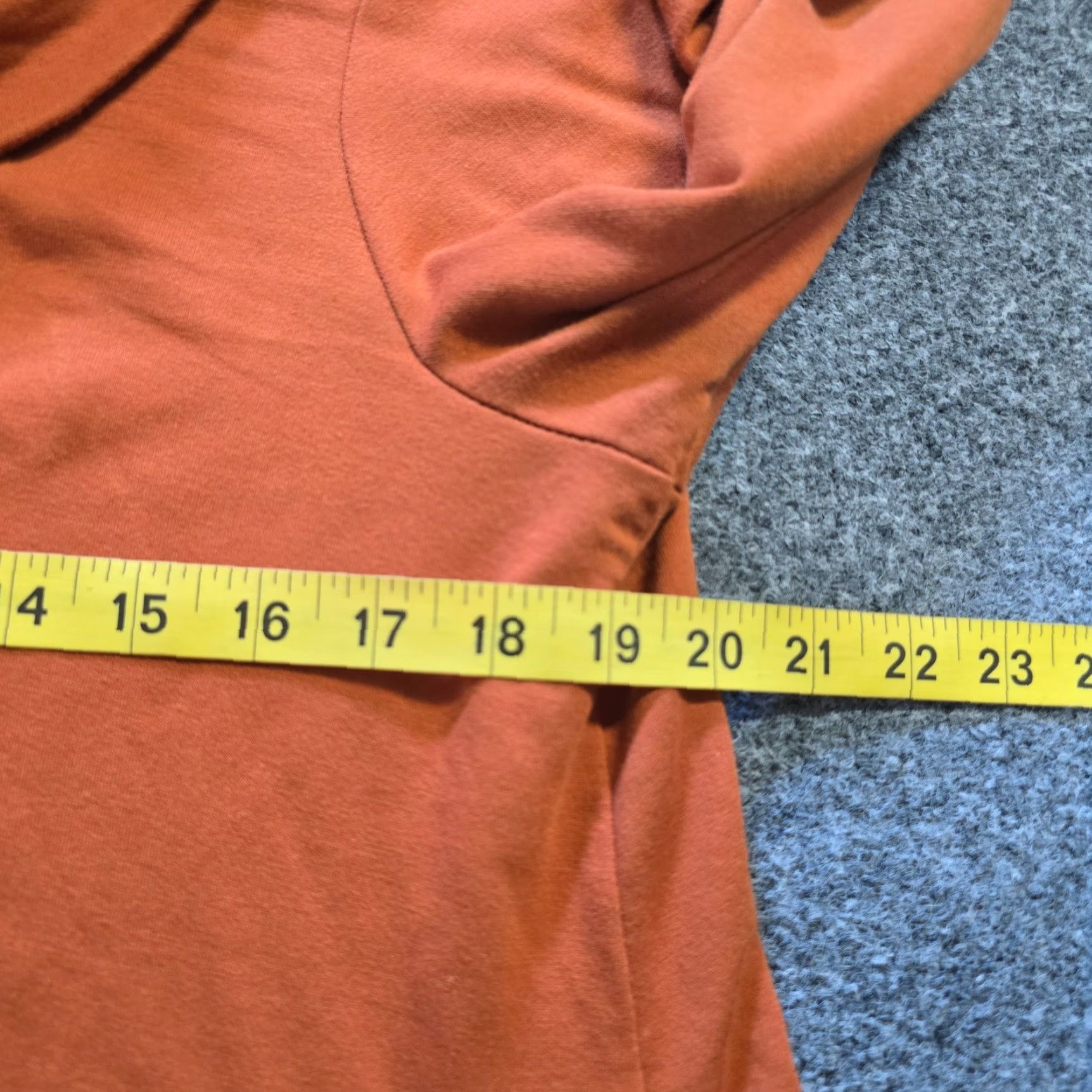 Vintage Ali Miles Top Womens Medium Orange Cowl Neck Stretch Casual Blouse Shirt Knit 3/4 Sleeve Regular Popular Size M / US 6-8 / IT 42-44 - 6 Thumbnail
