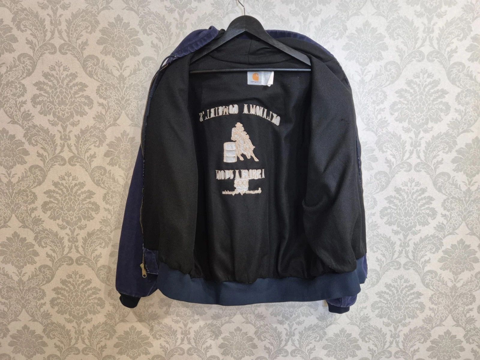 Carhartt VTG 90s Carhartt JR102 Navy Active Jacket Oklahoma Cowgirl’s Size US XXL / EU 58 / 5 - 3 Thumbnail